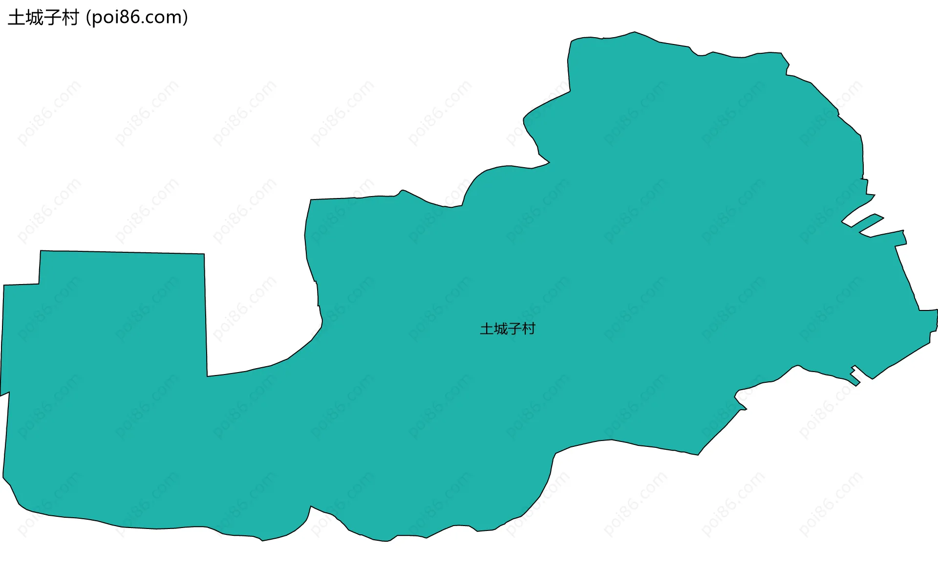 土城子村边界地图
