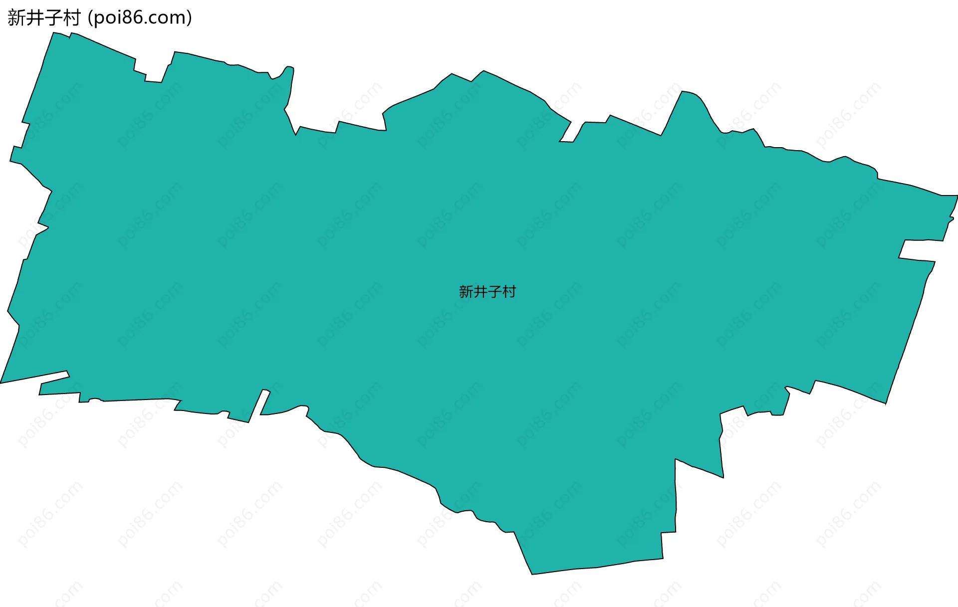 新井子村边界地图