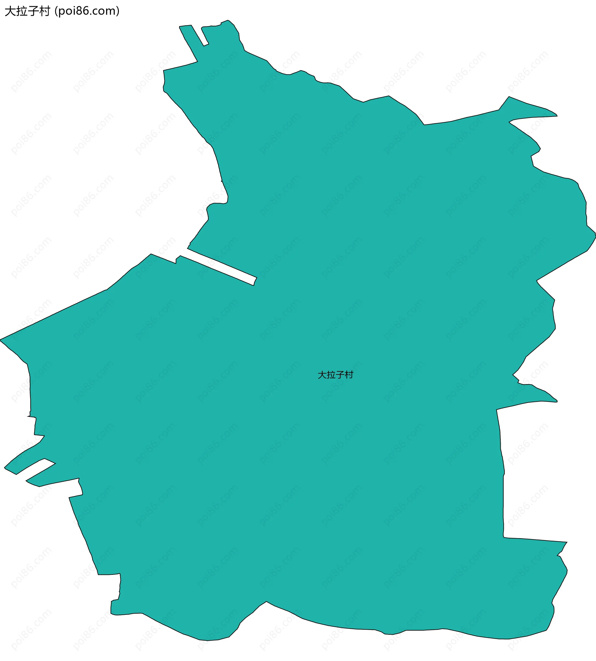 大拉子村边界地图