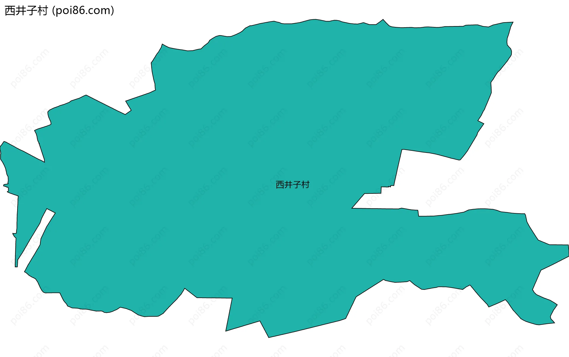 西井子村边界地图