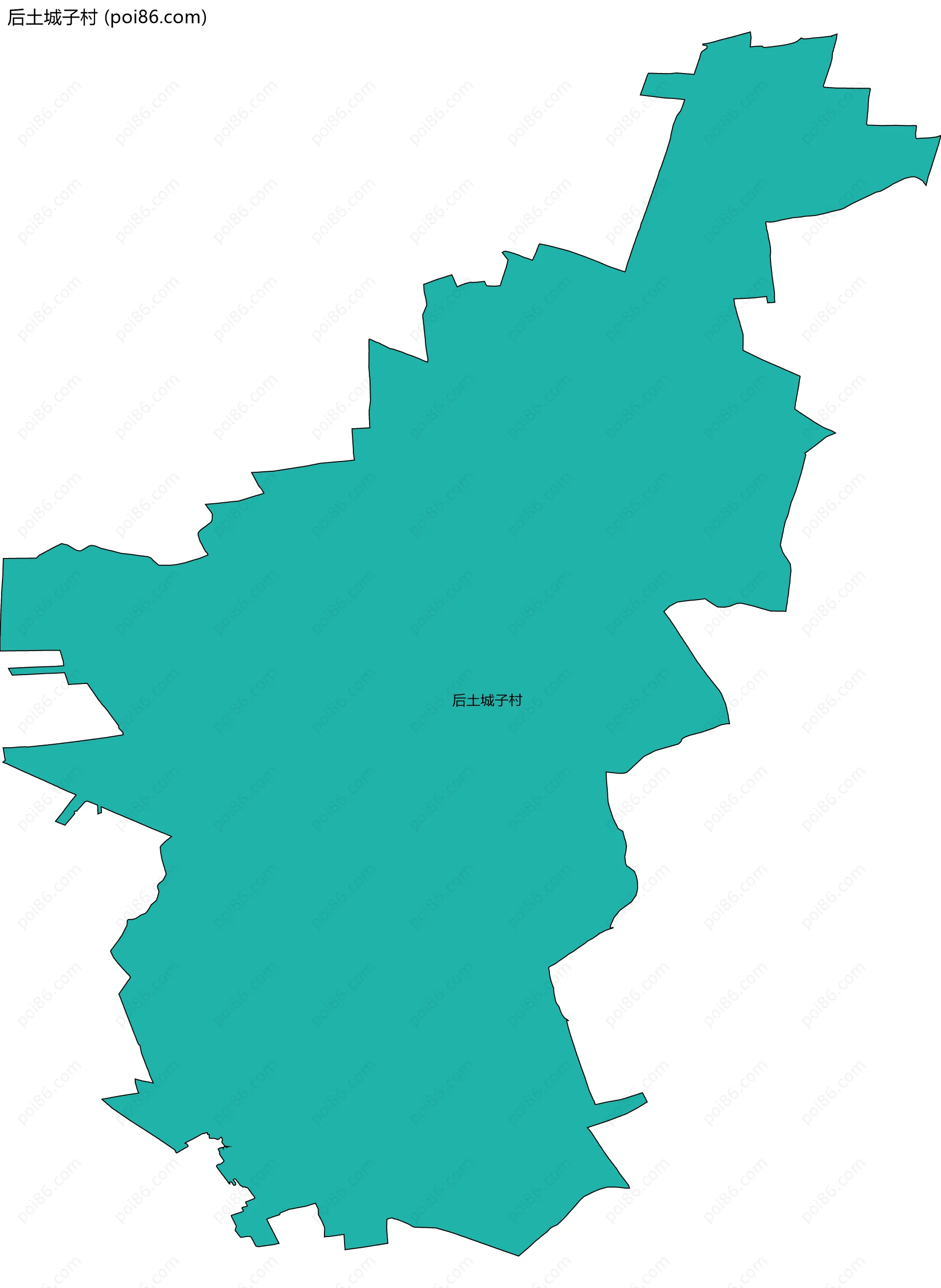 后土城子村边界地图