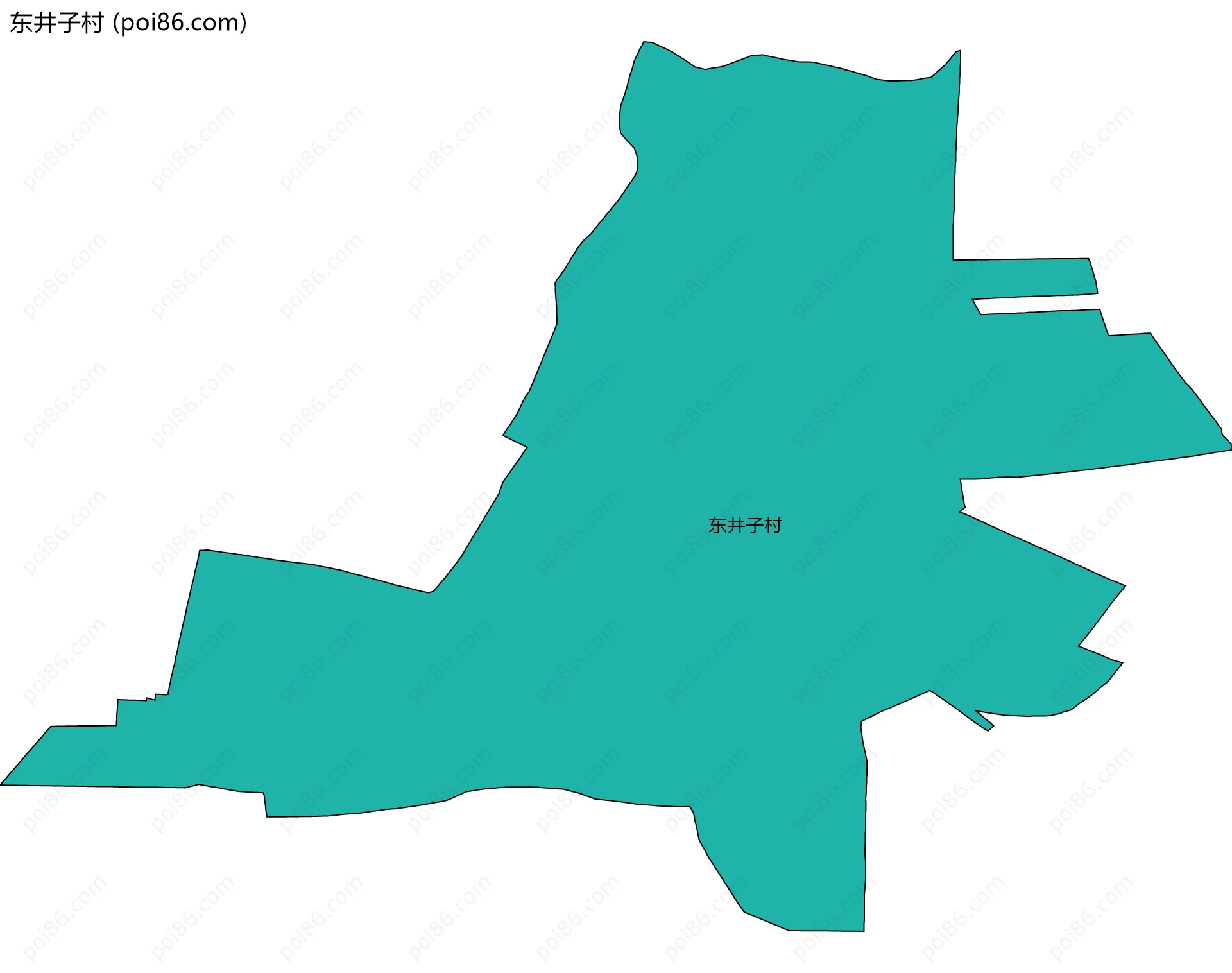 东井子村边界地图