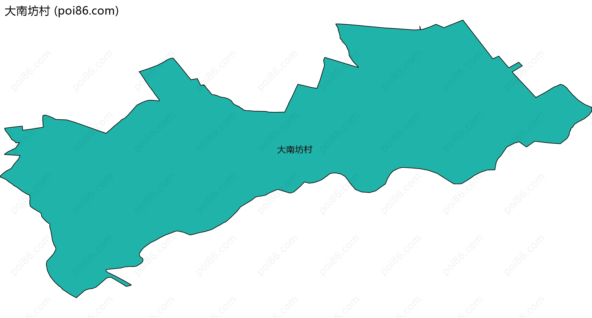 大南坊村边界地图