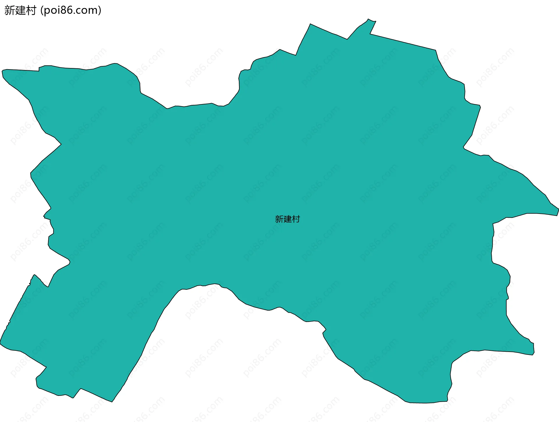 新建村边界地图