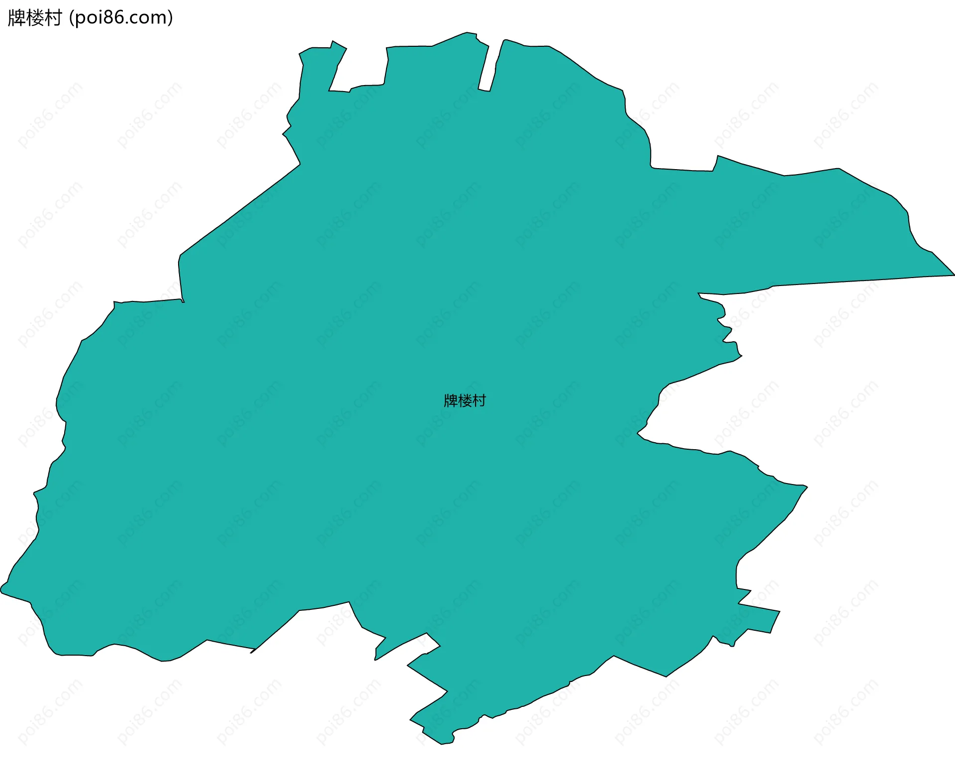 牌楼村边界地图