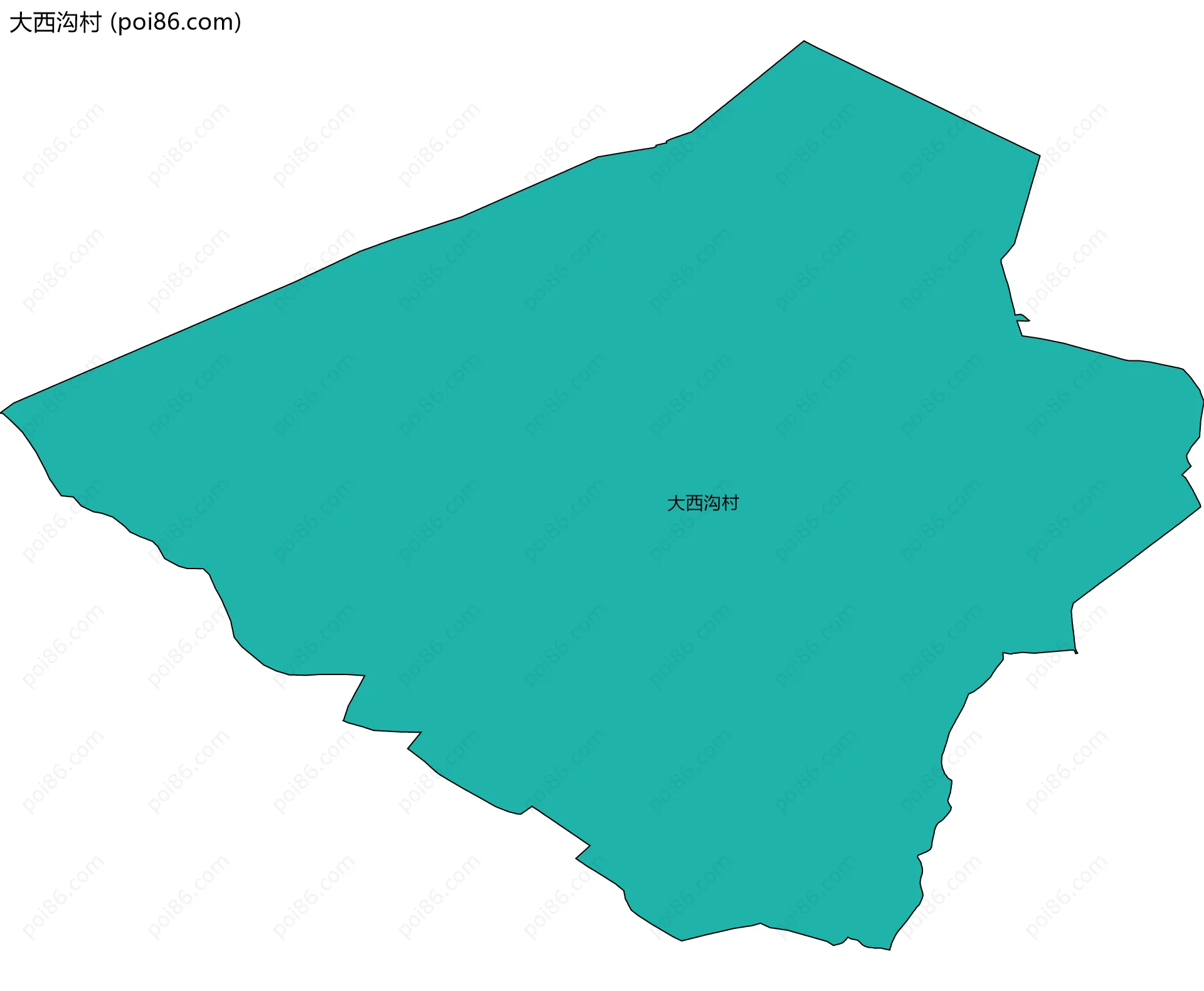 大西沟村边界地图