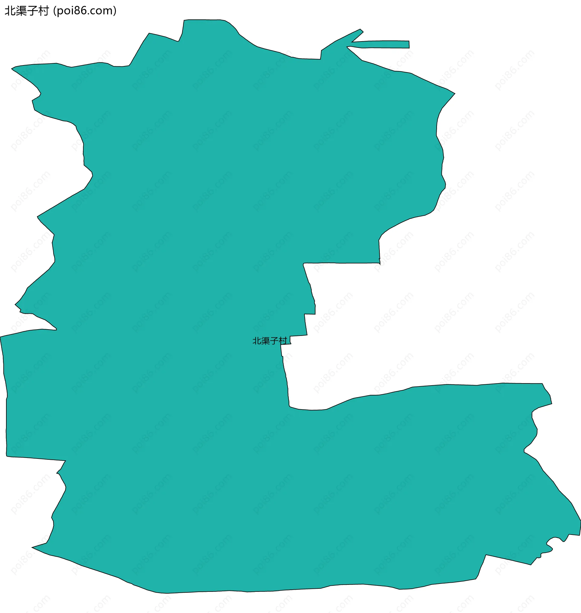 北渠子村边界地图