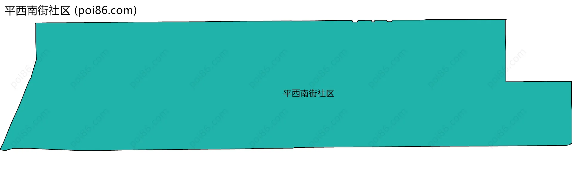 平西南街社区边界地图