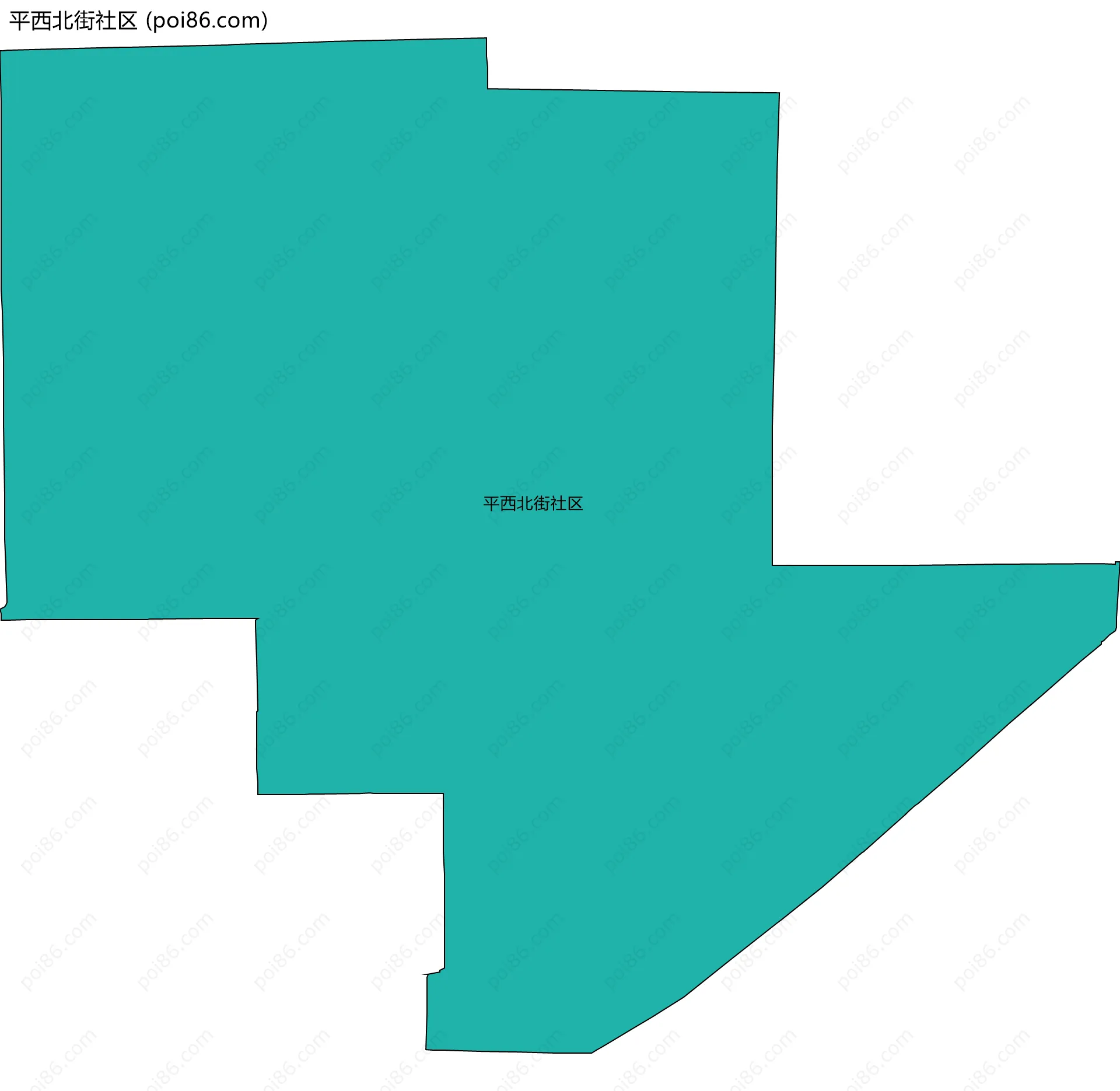 平西北街社区边界地图