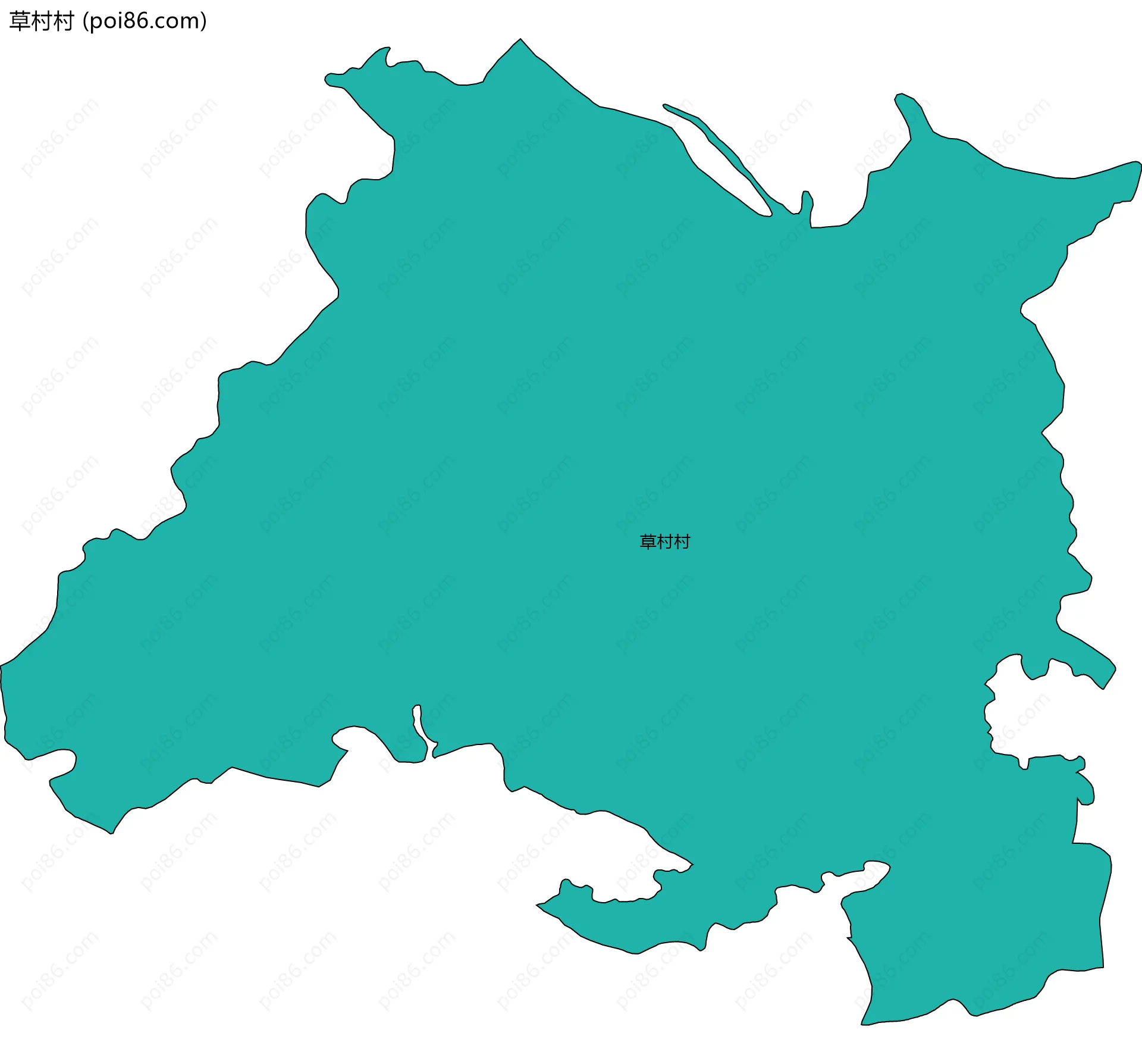 草村村边界地图