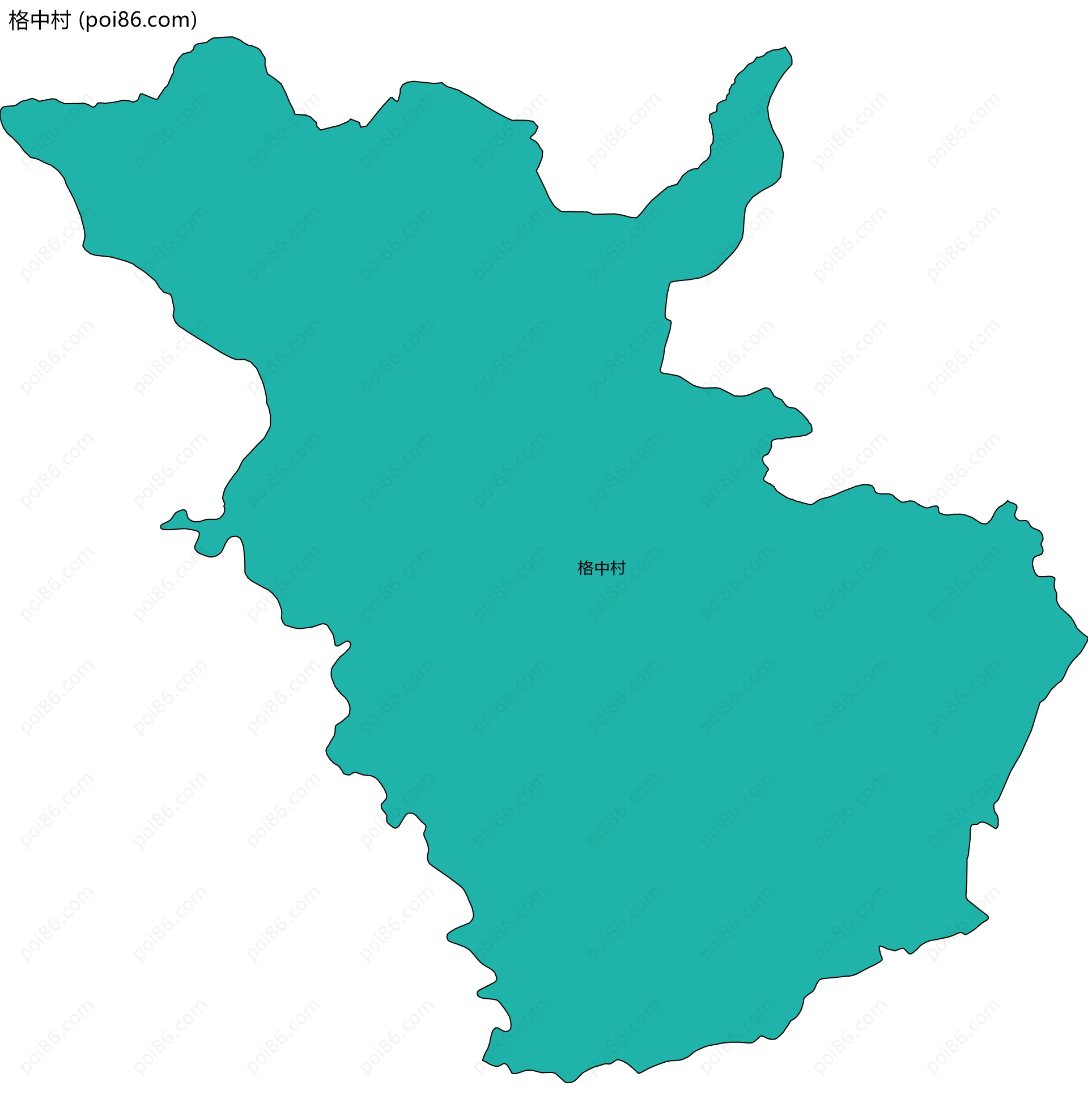 格中村边界地图