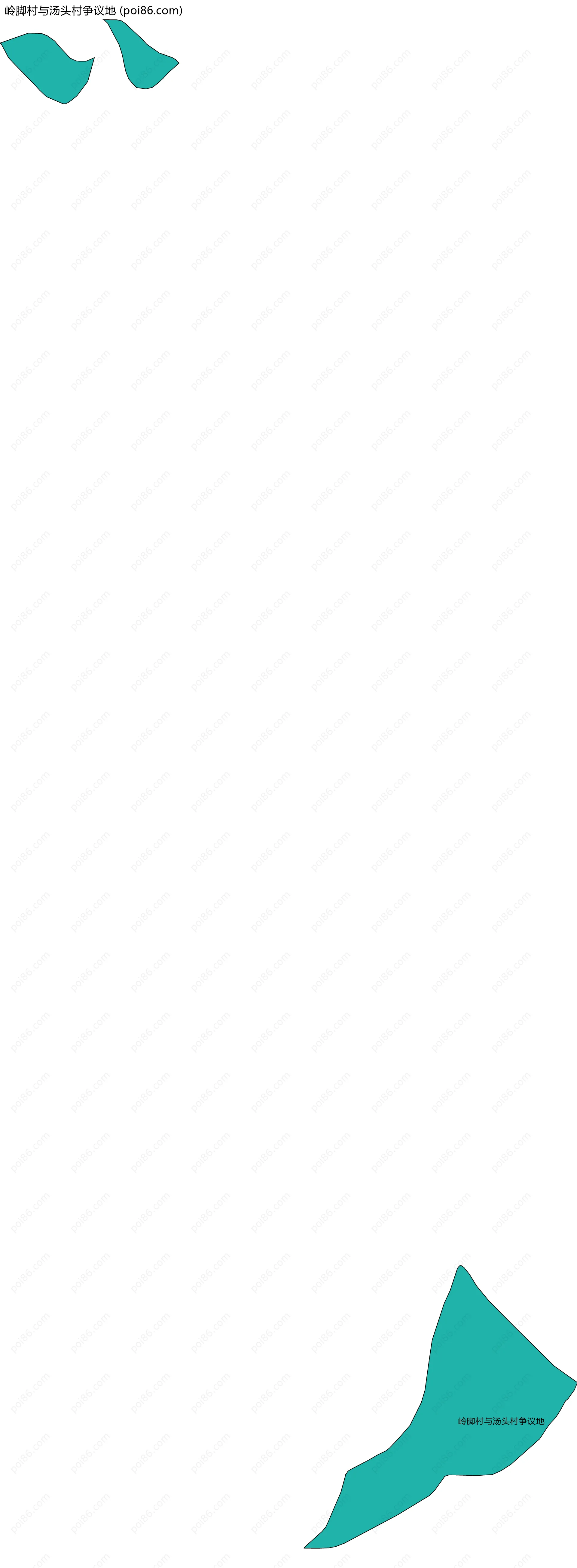 岭脚村与汤头村争议地边界地图