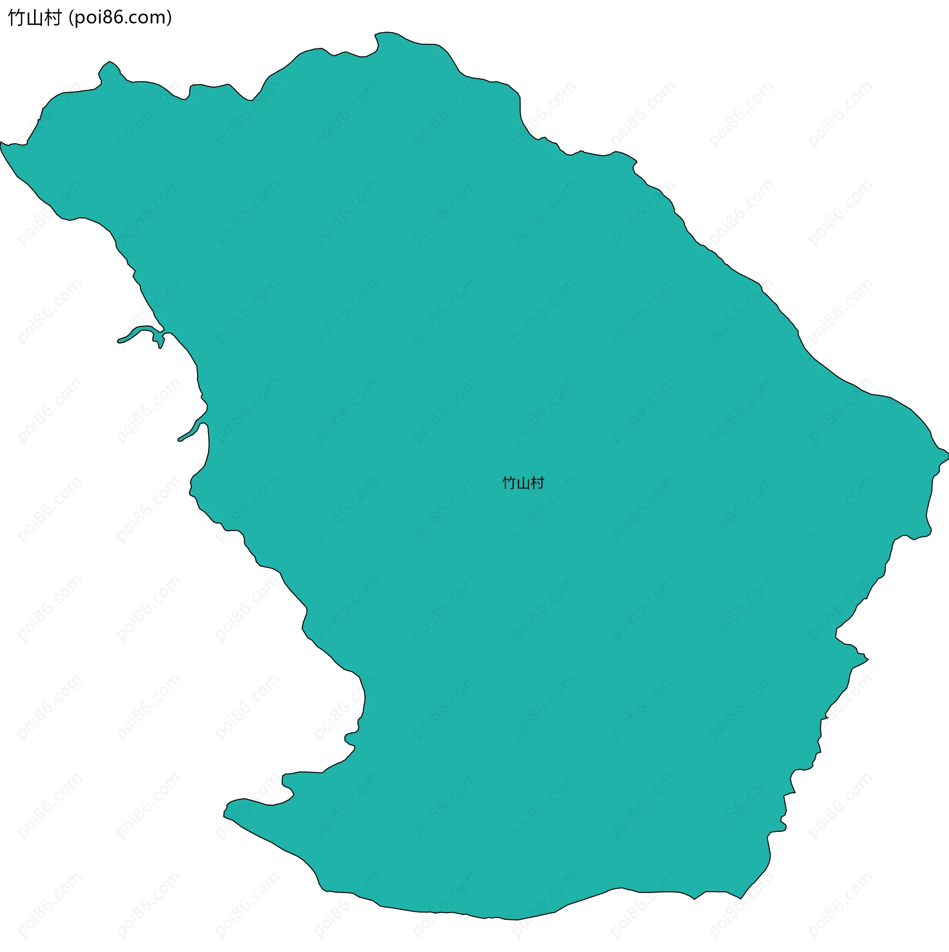 竹山村边界地图