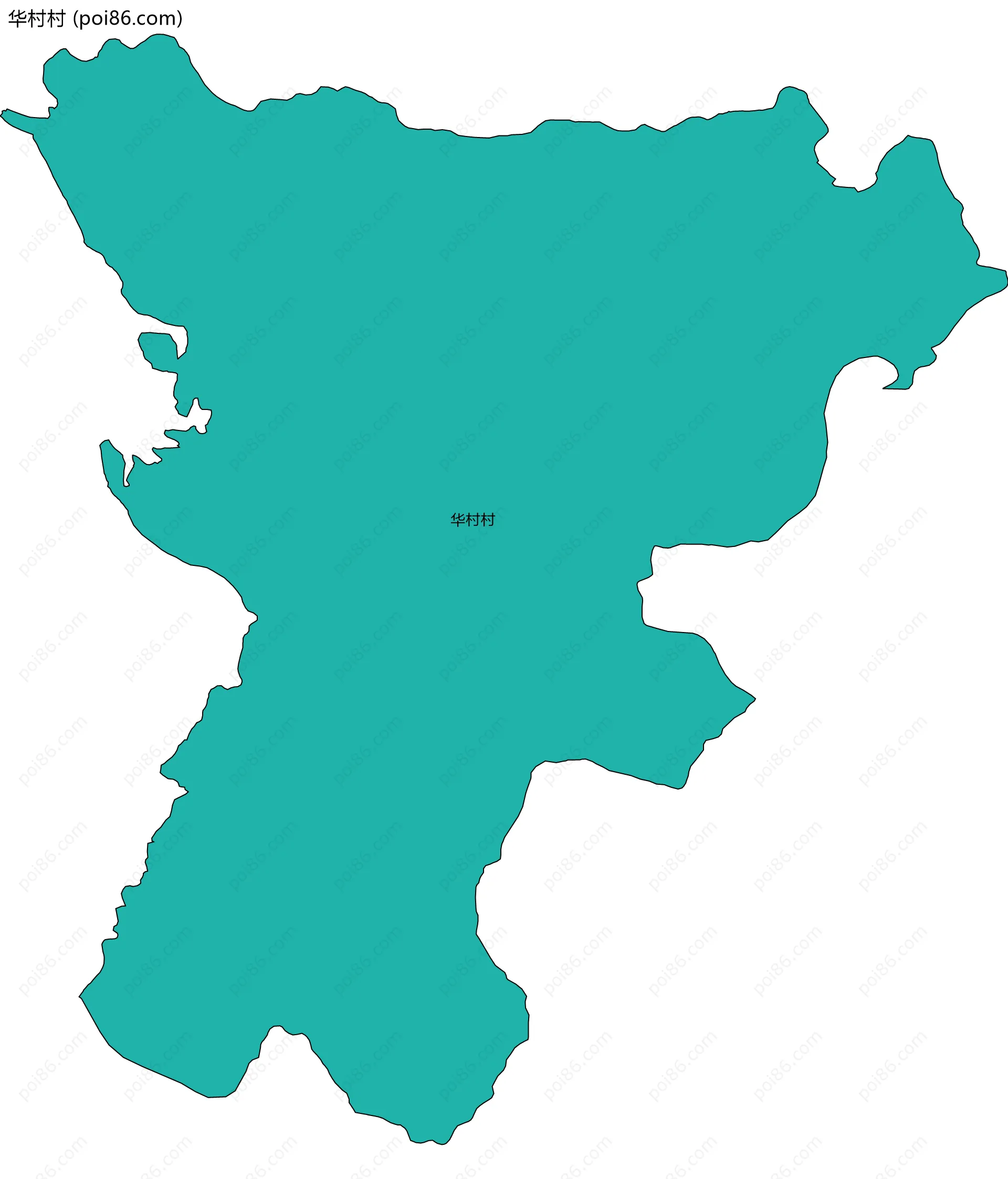 华村村边界地图