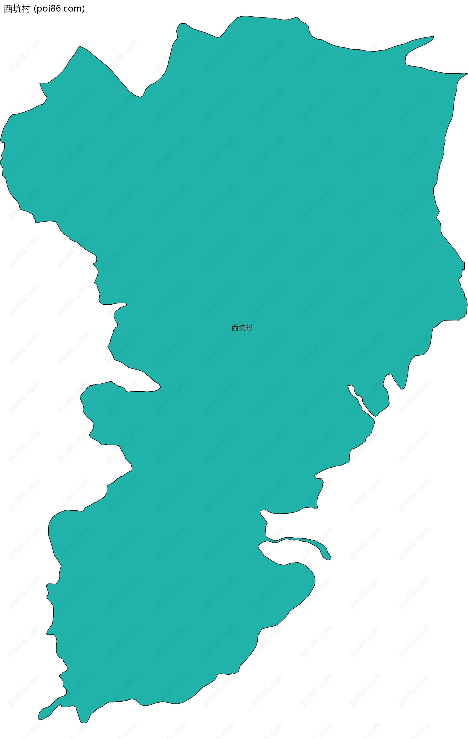 西坑村边界地图