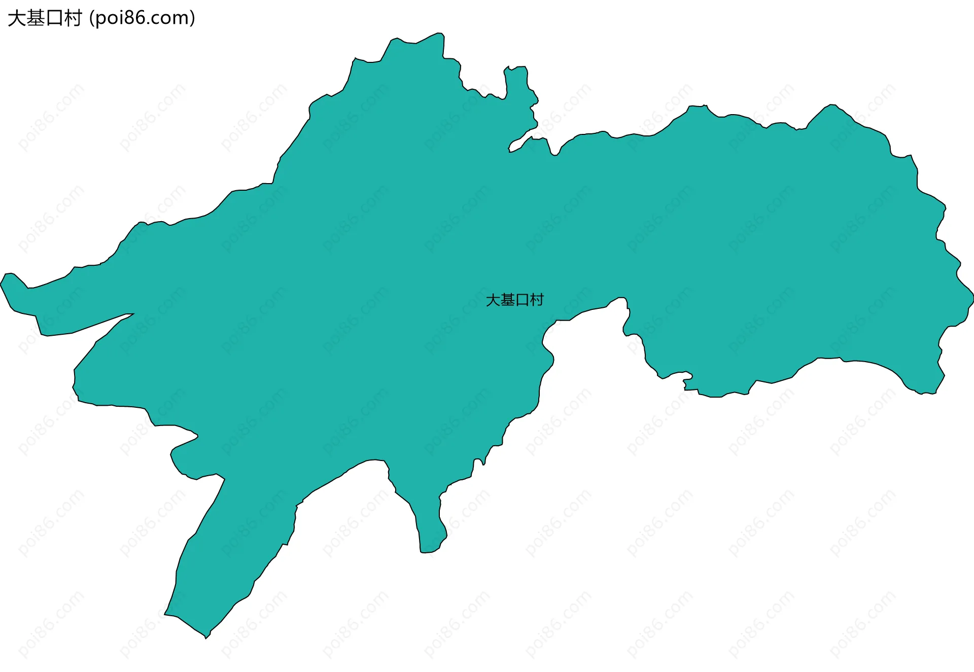 大基口村边界地图