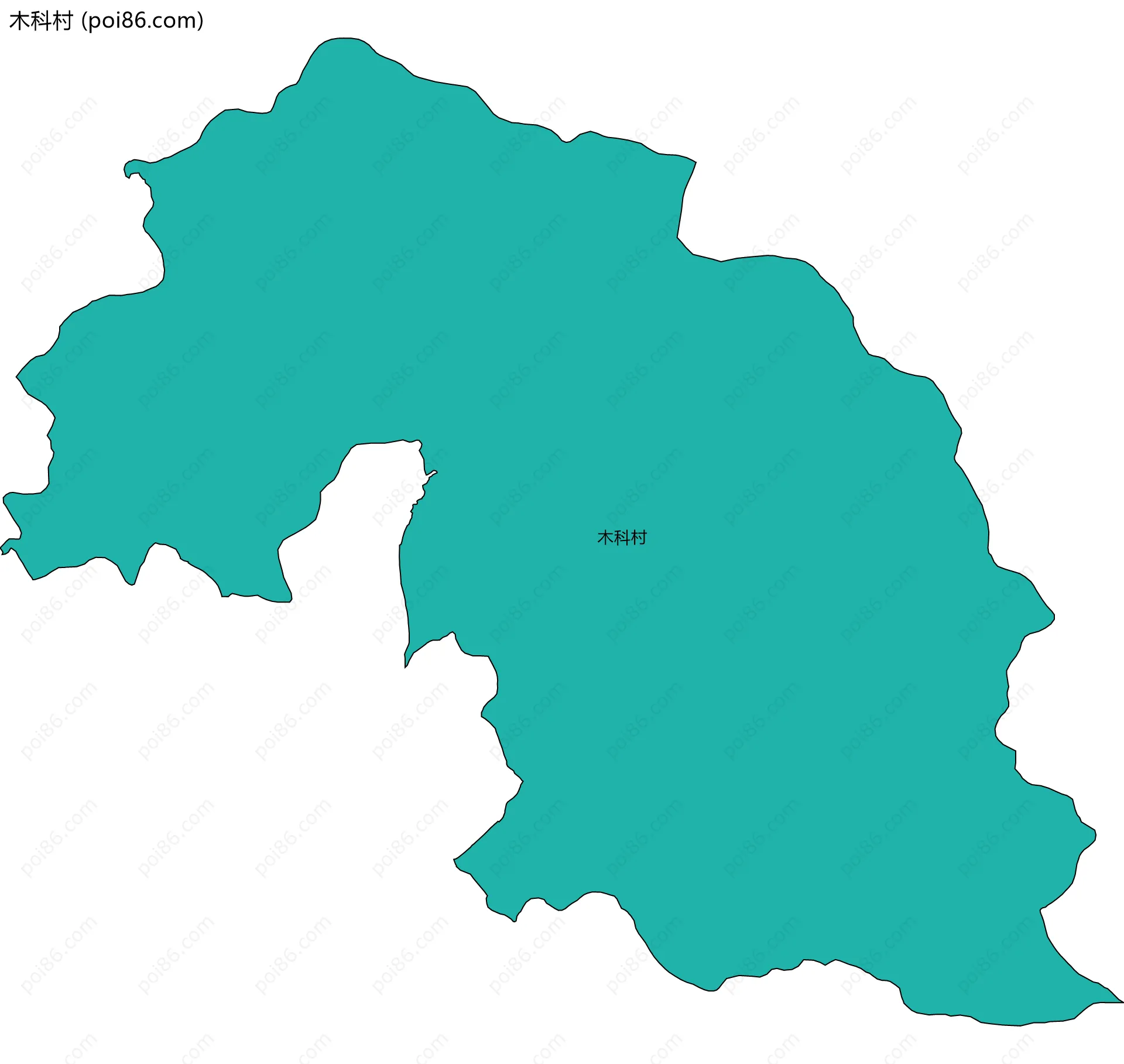 木科村边界地图