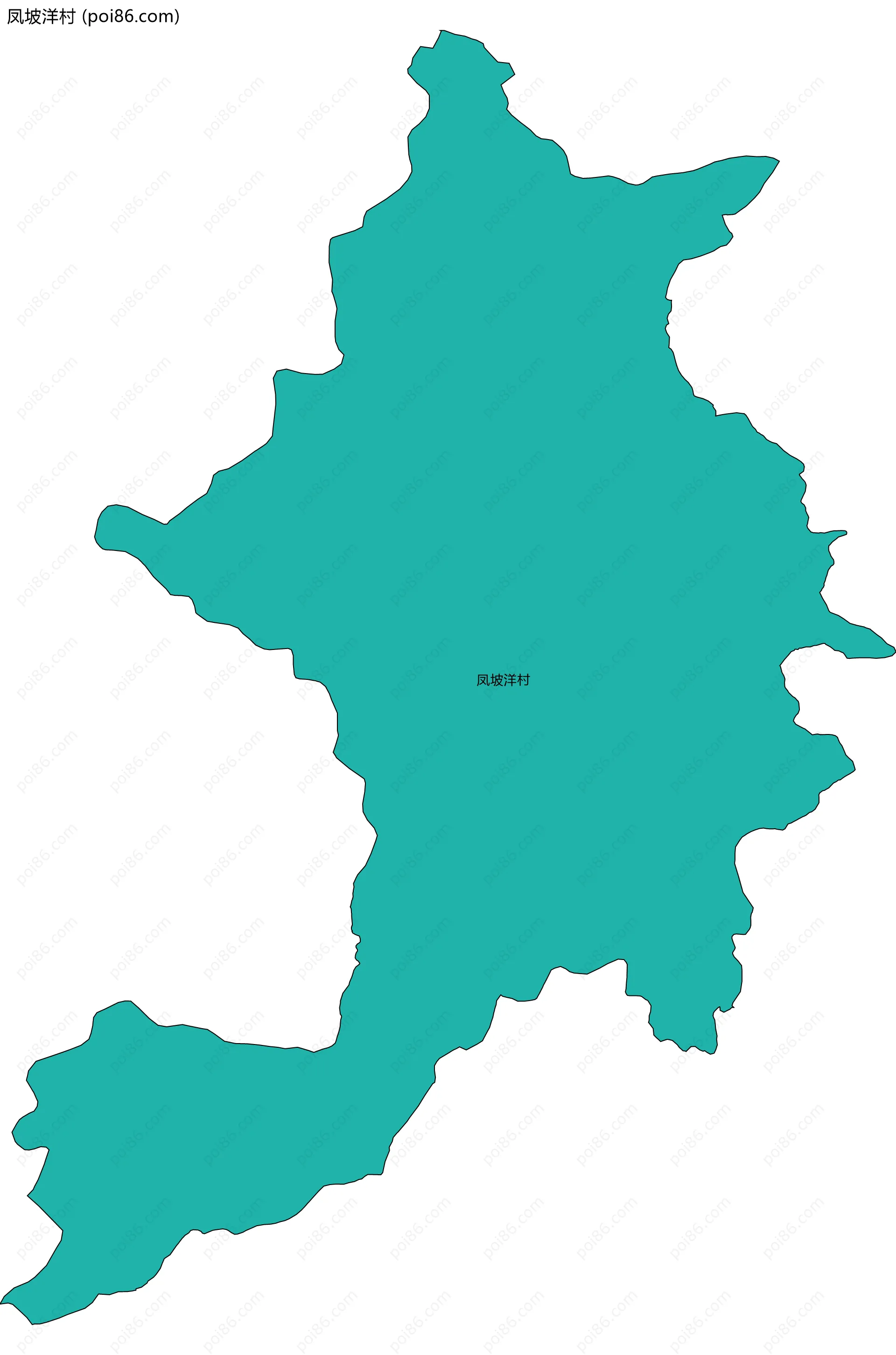 凤坡洋村边界地图