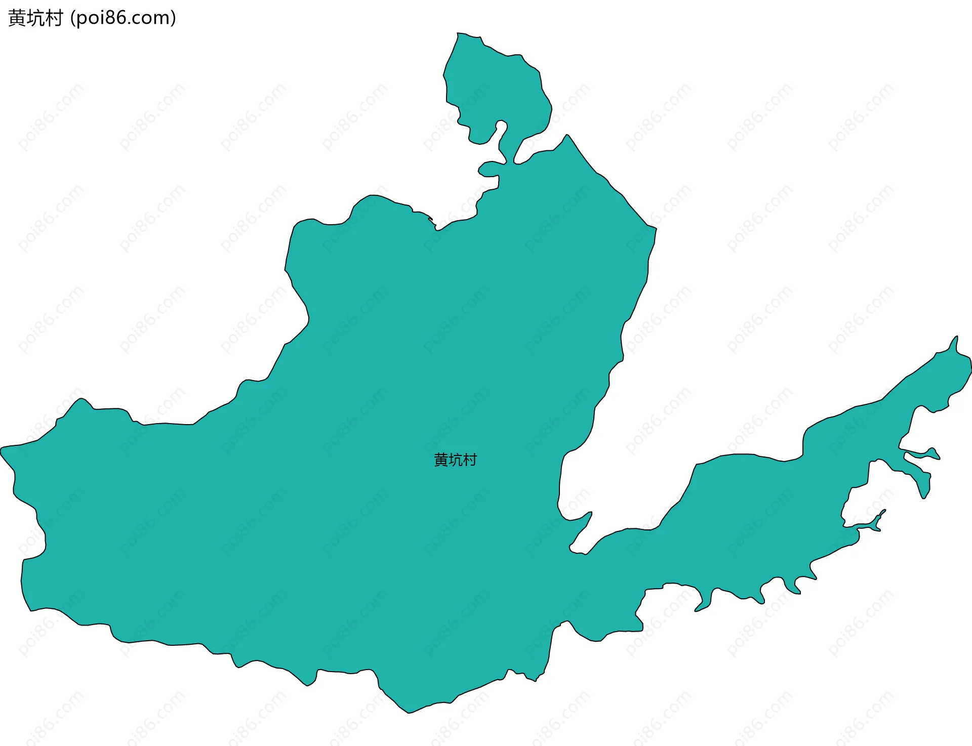 黄坑村边界地图
