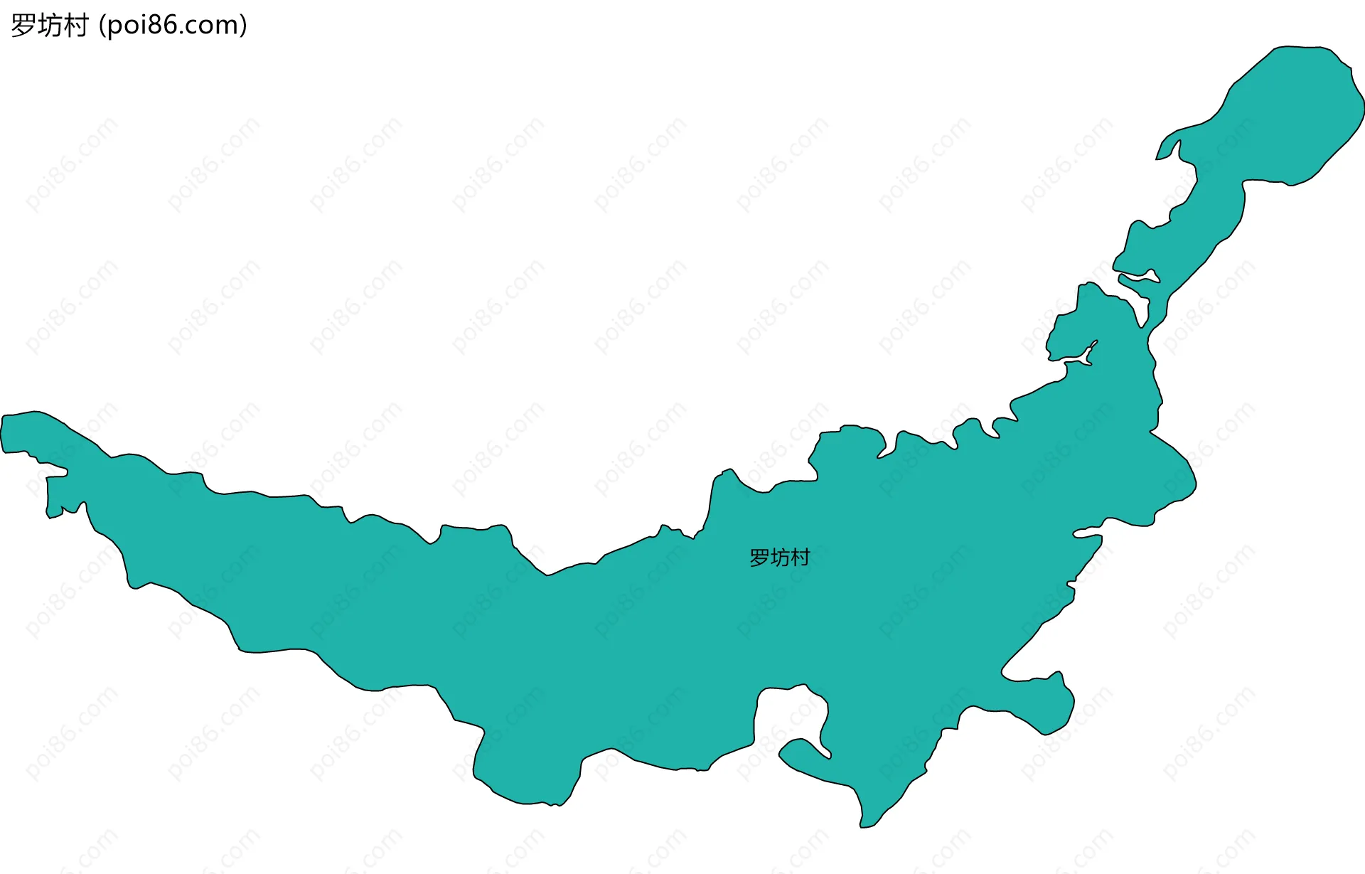 罗坊村边界地图