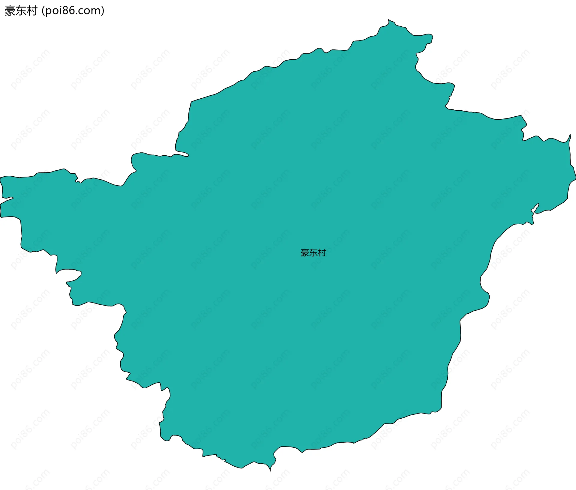 豪东村边界地图