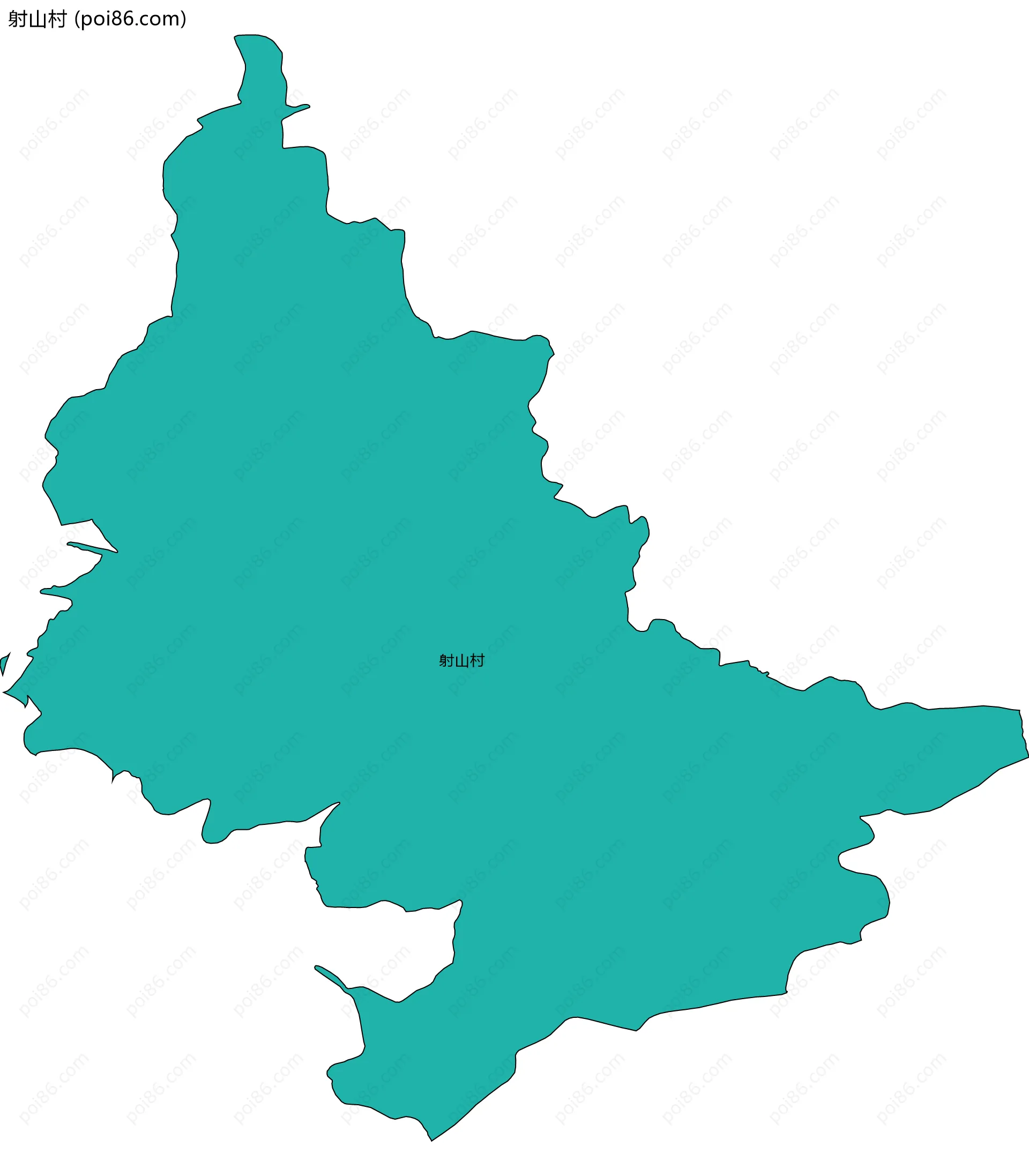 射山村边界地图