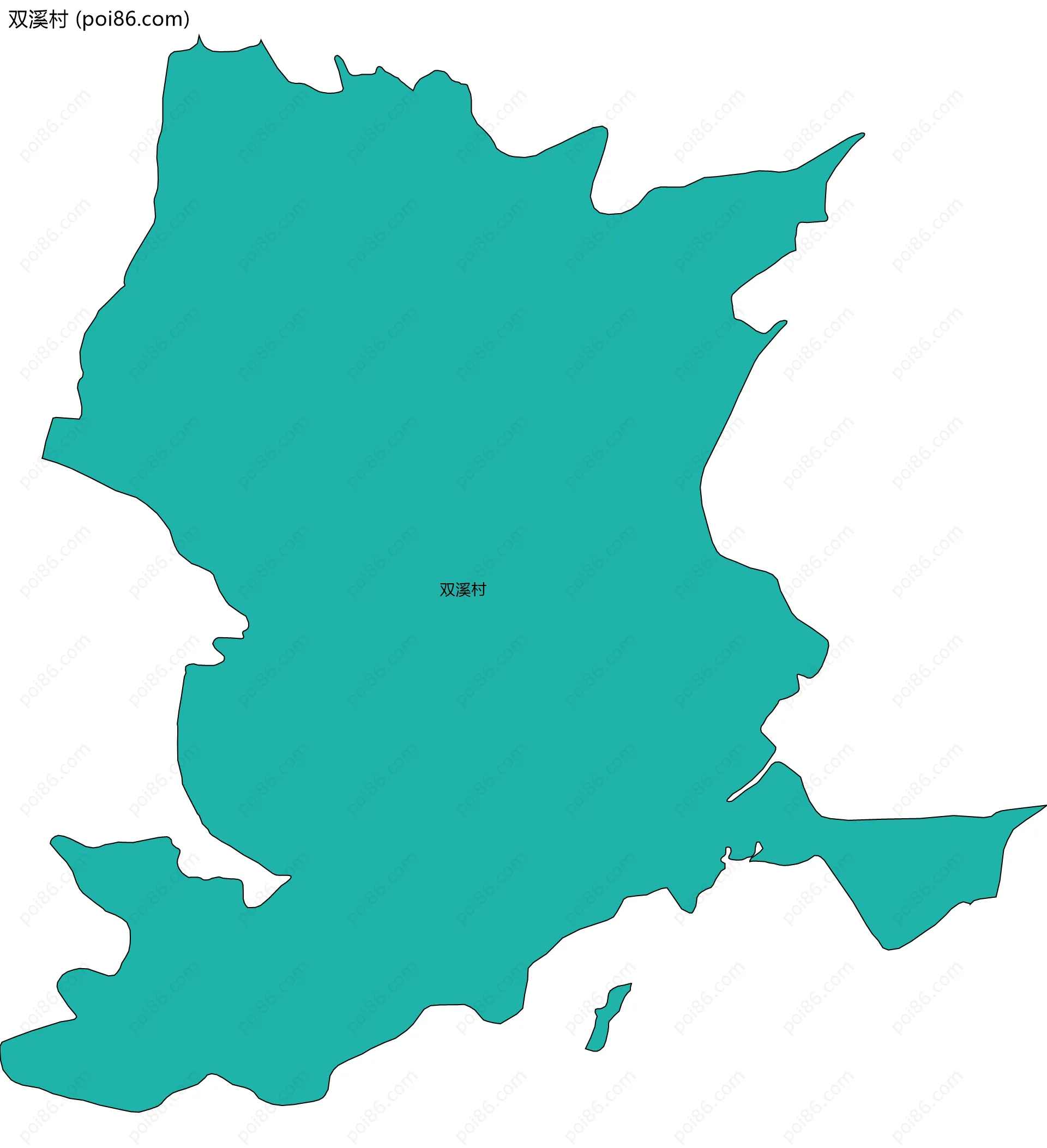 双溪村边界地图