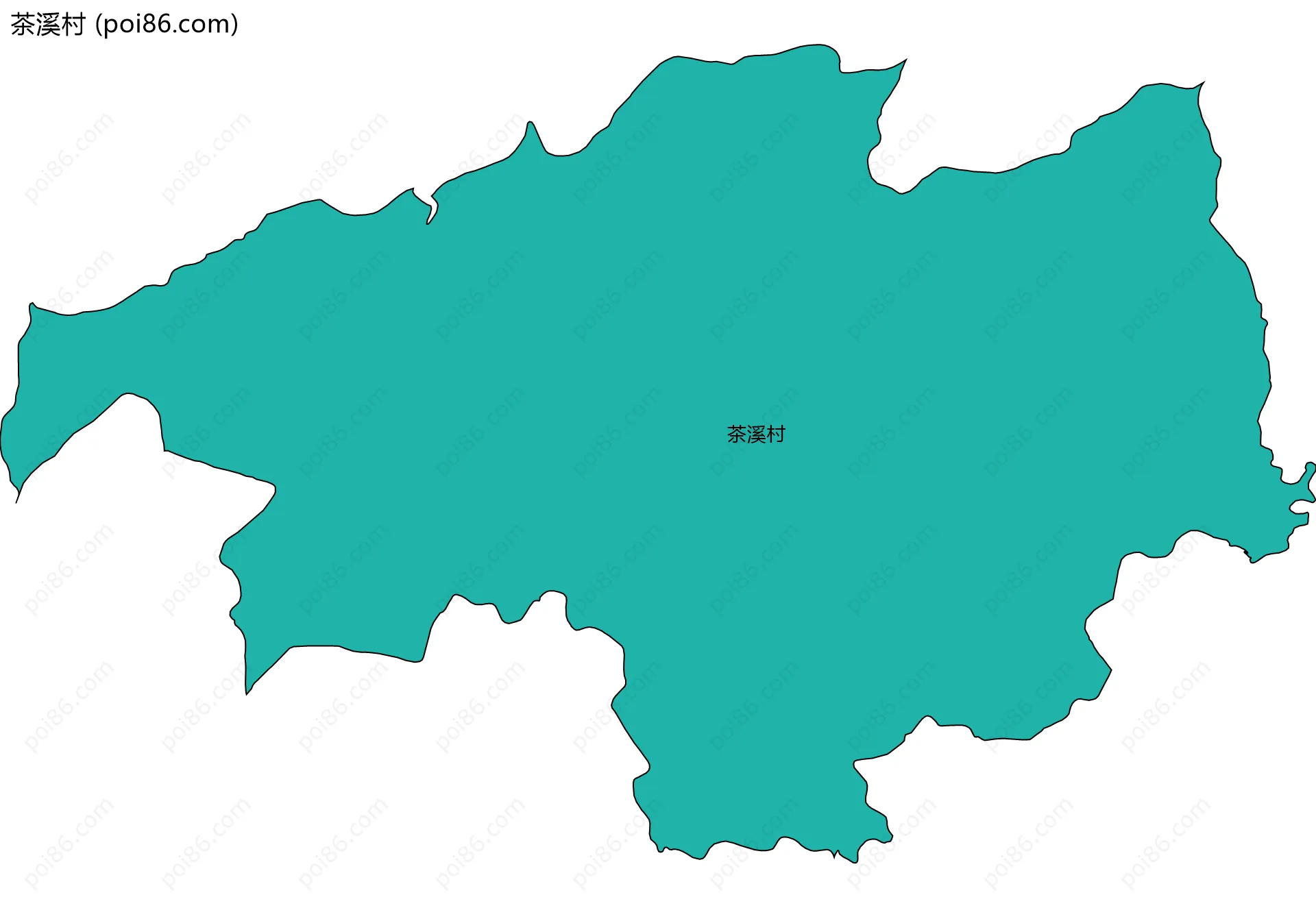 茶溪村边界地图