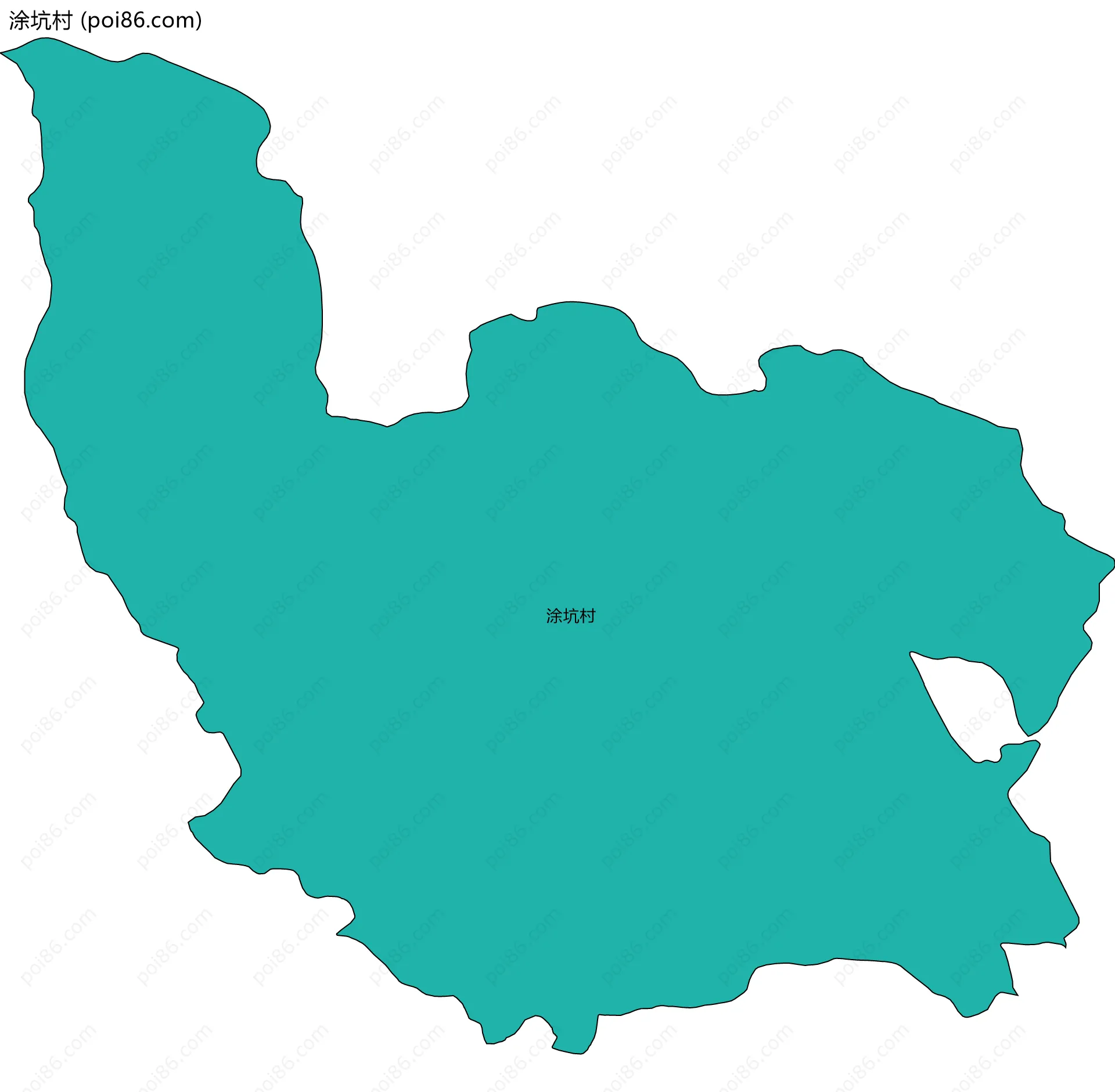涂坑村边界地图