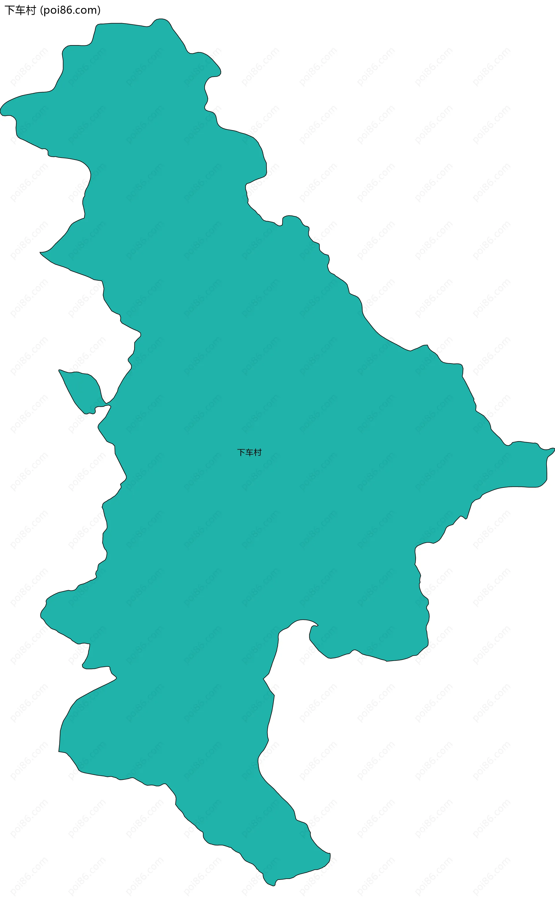 下车村边界地图