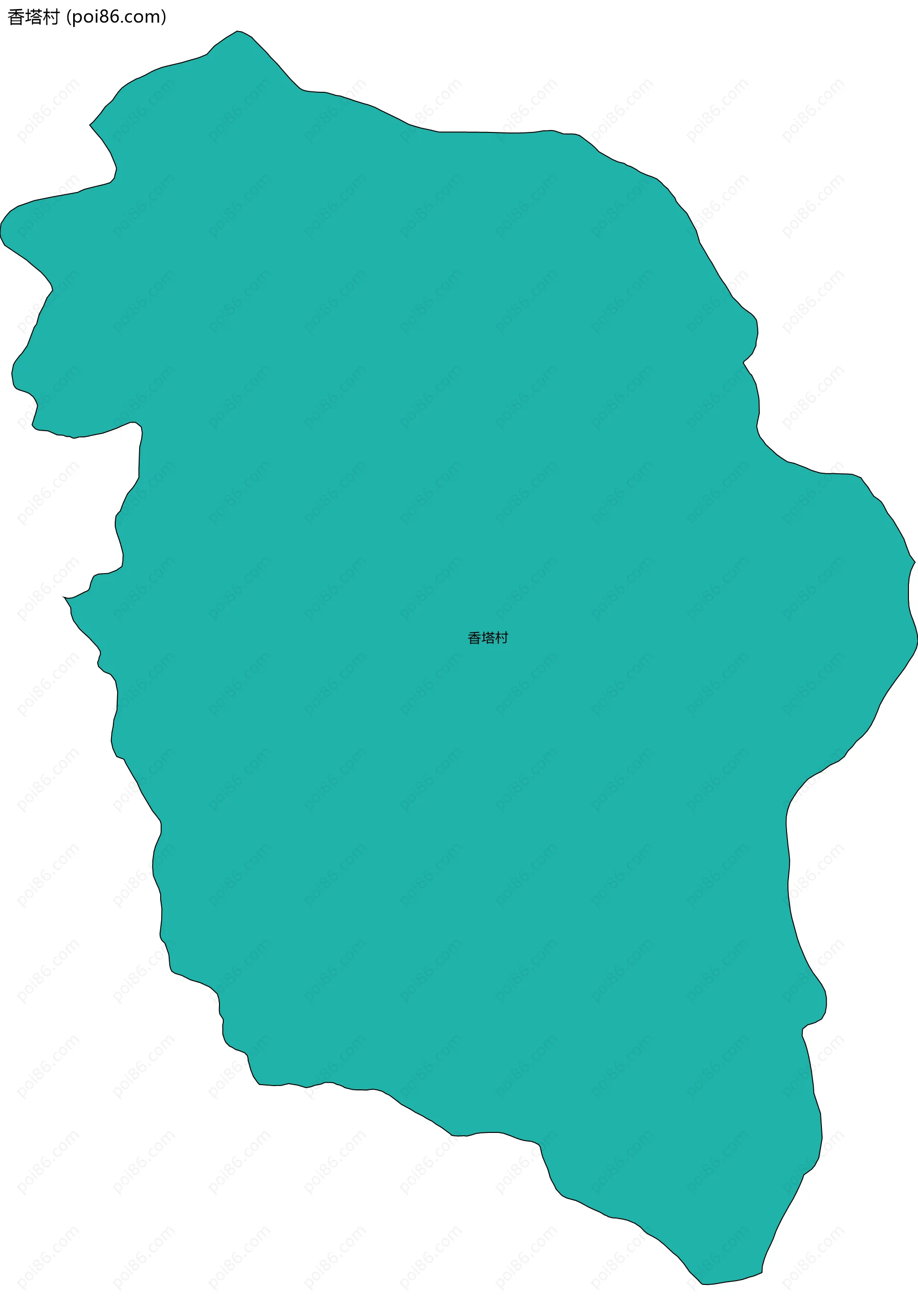 香塔村边界地图