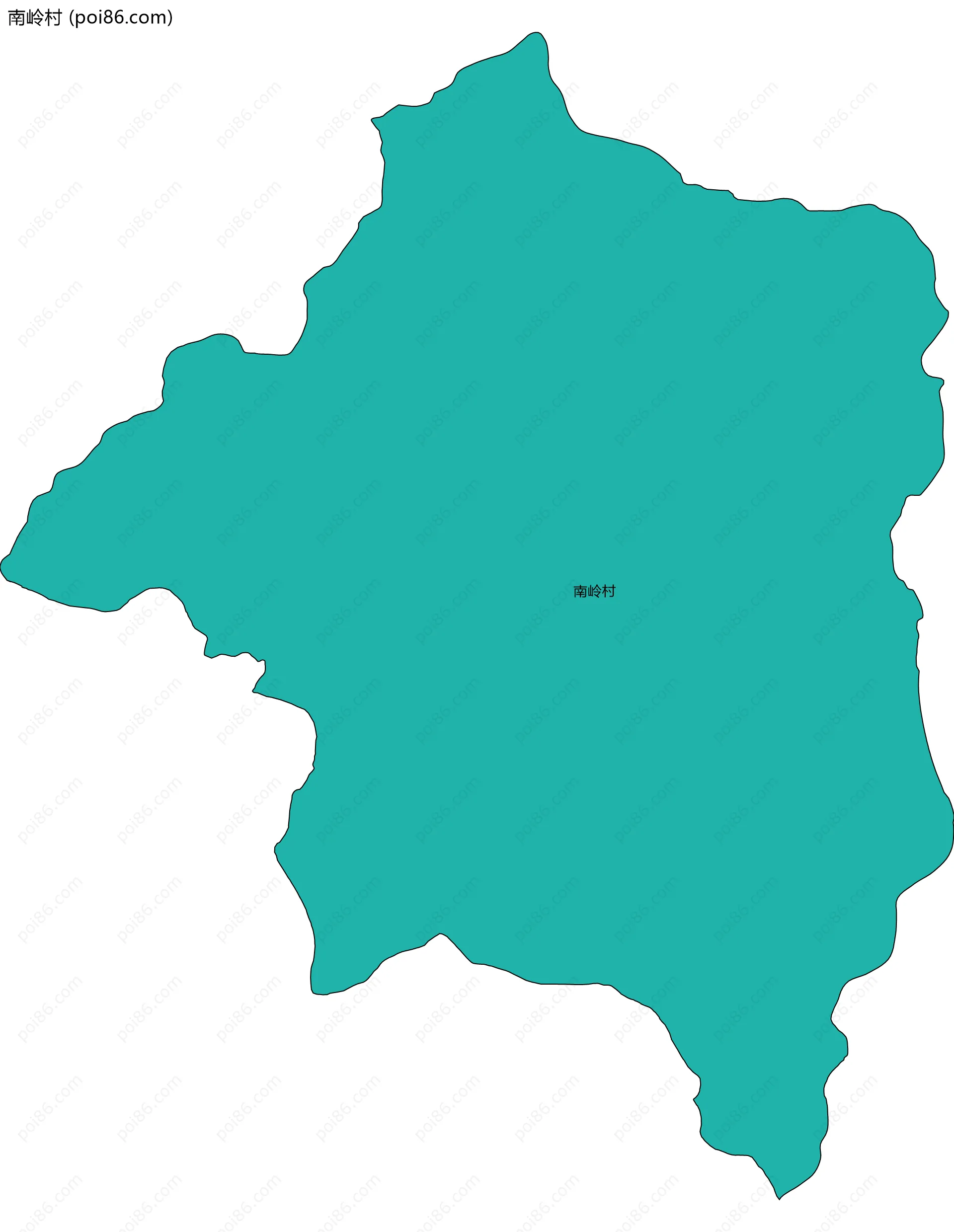 南岭村边界地图