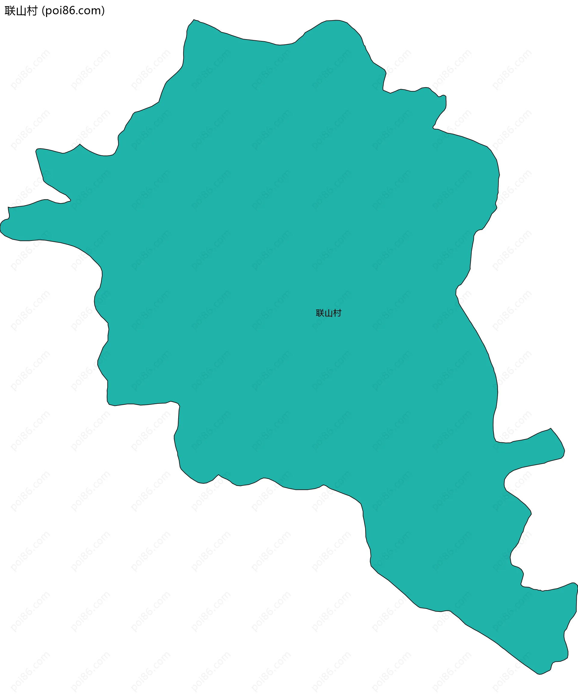 联山村边界地图