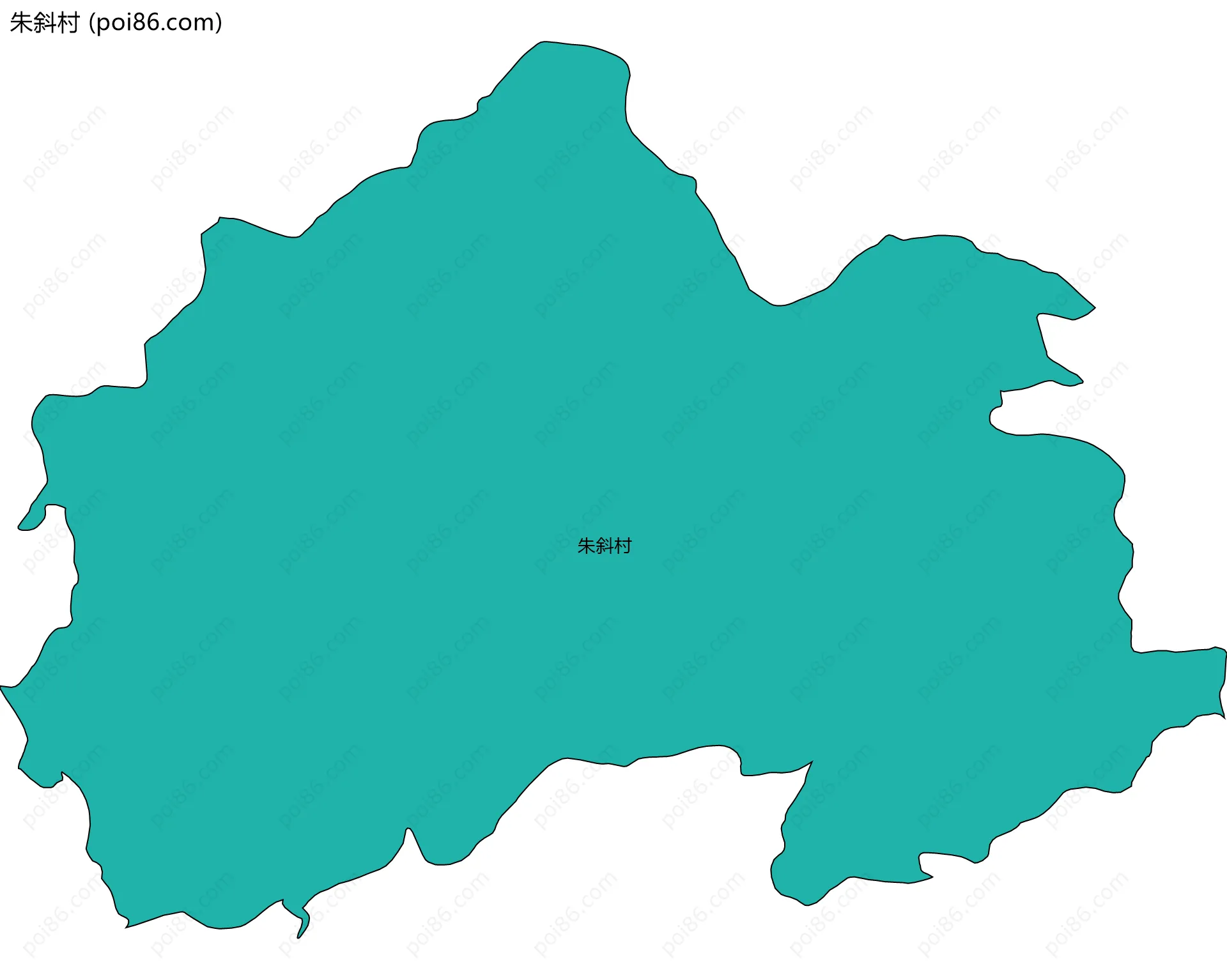 朱斜村边界地图