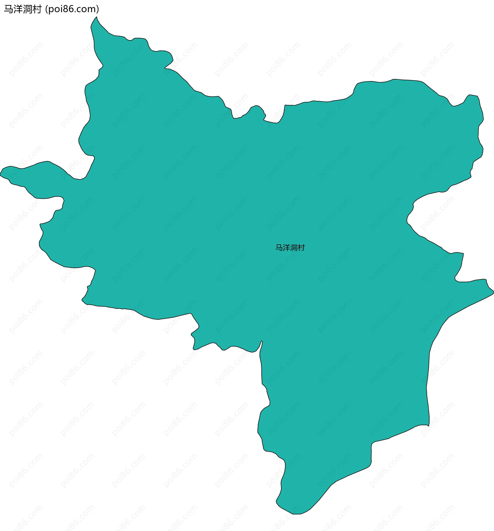 马洋洞村边界地图