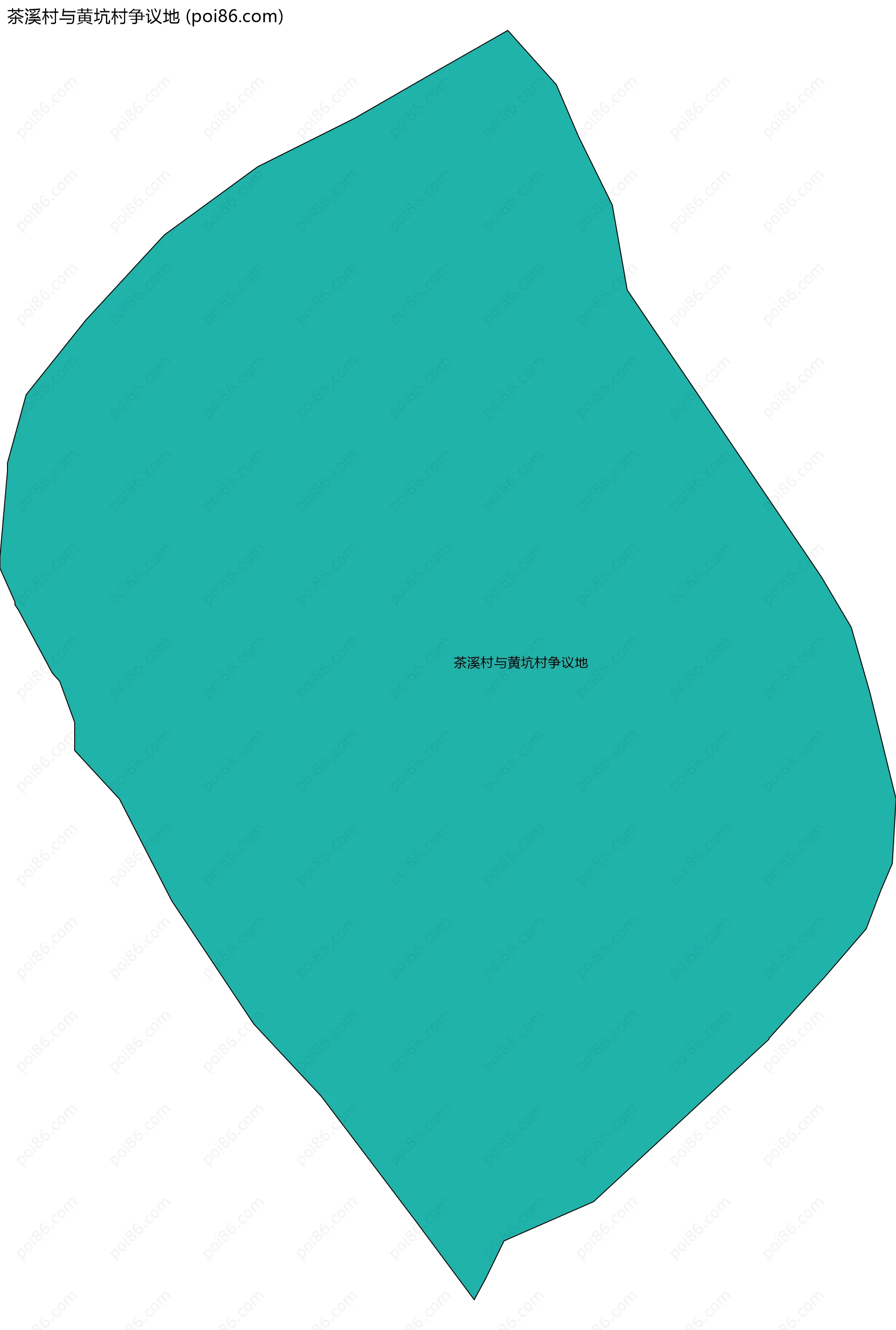 茶溪村与黄坑村争议地边界地图