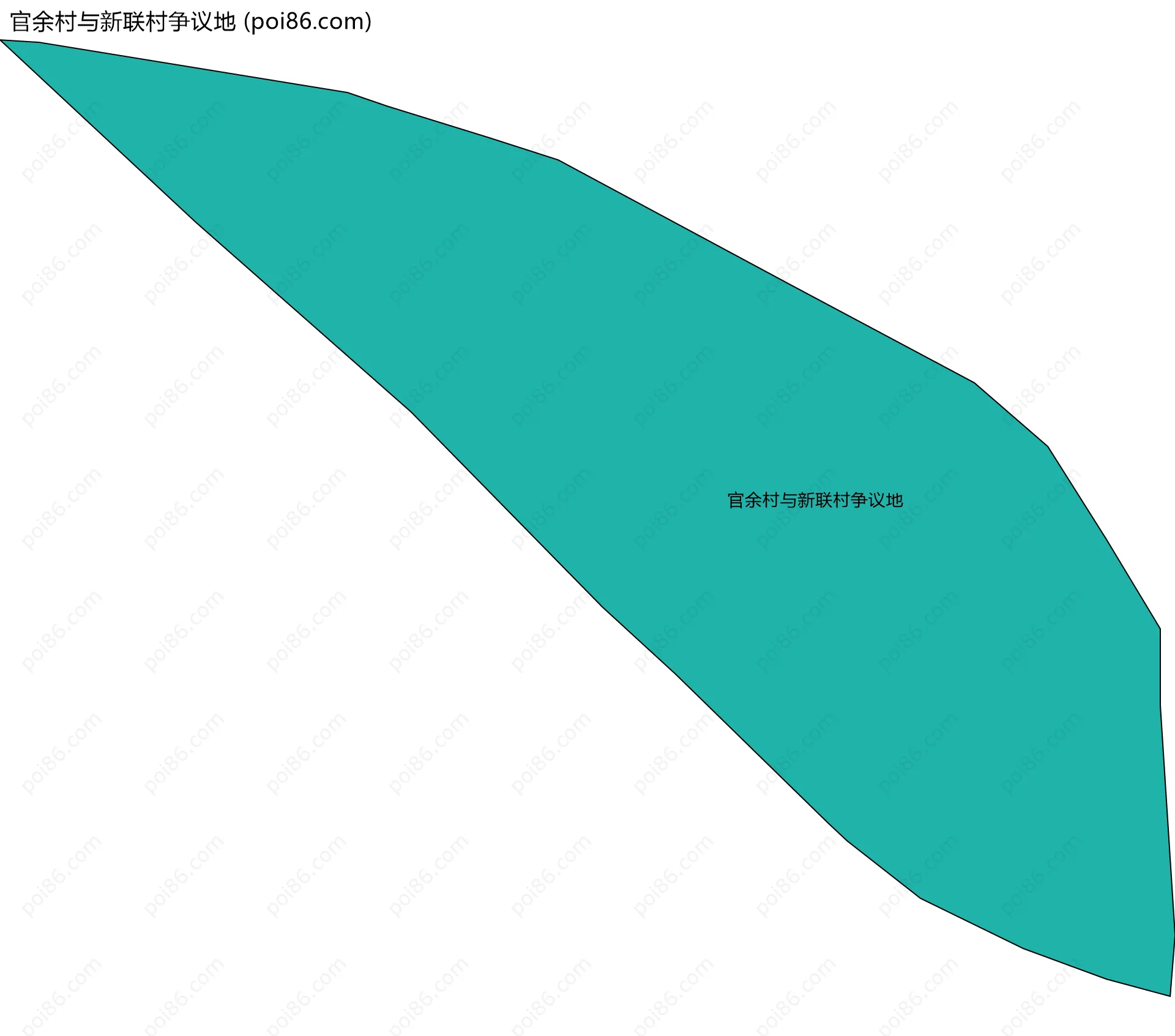 官余村与新联村争议地边界地图