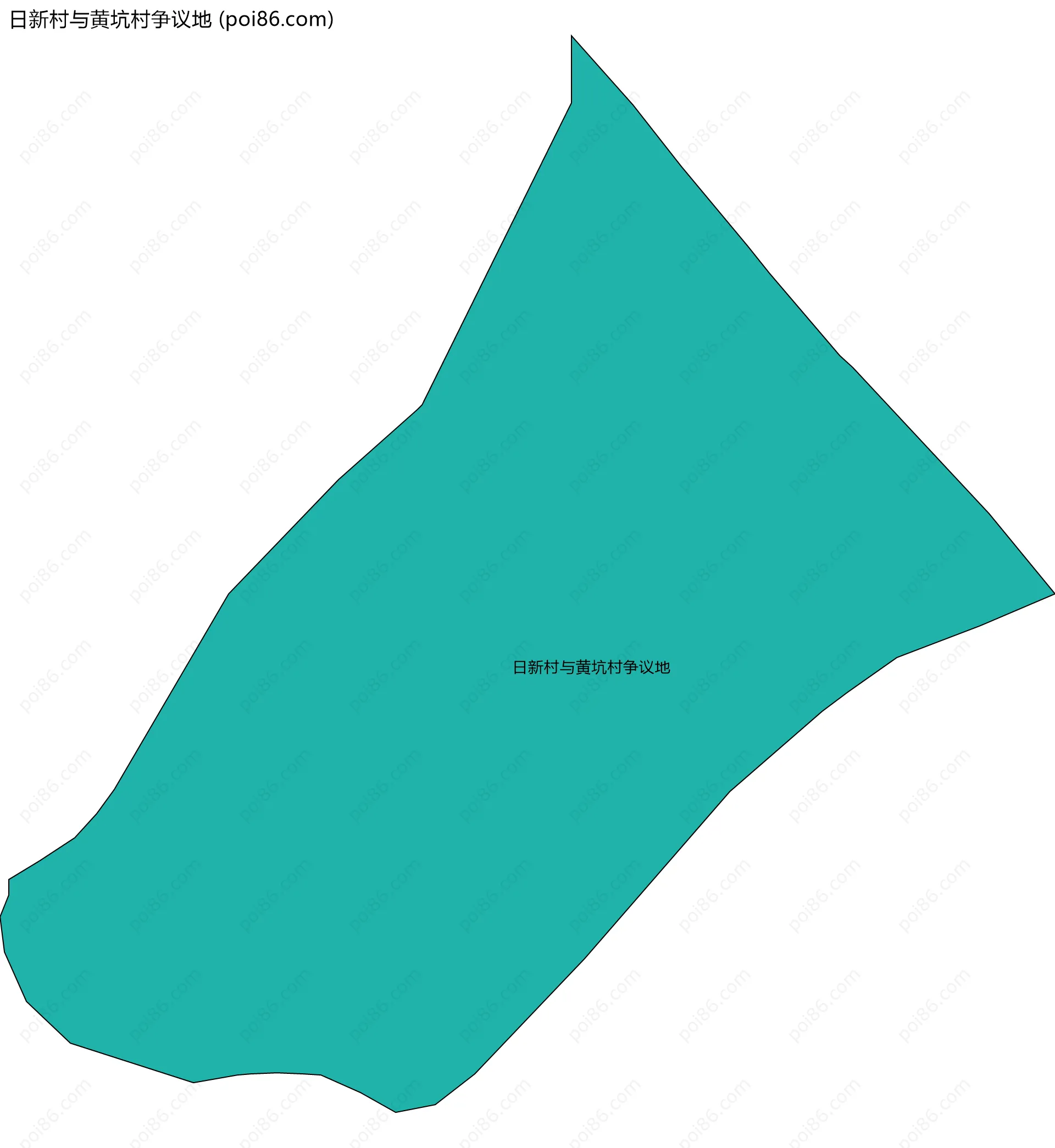 日新村与黄坑村争议地边界地图