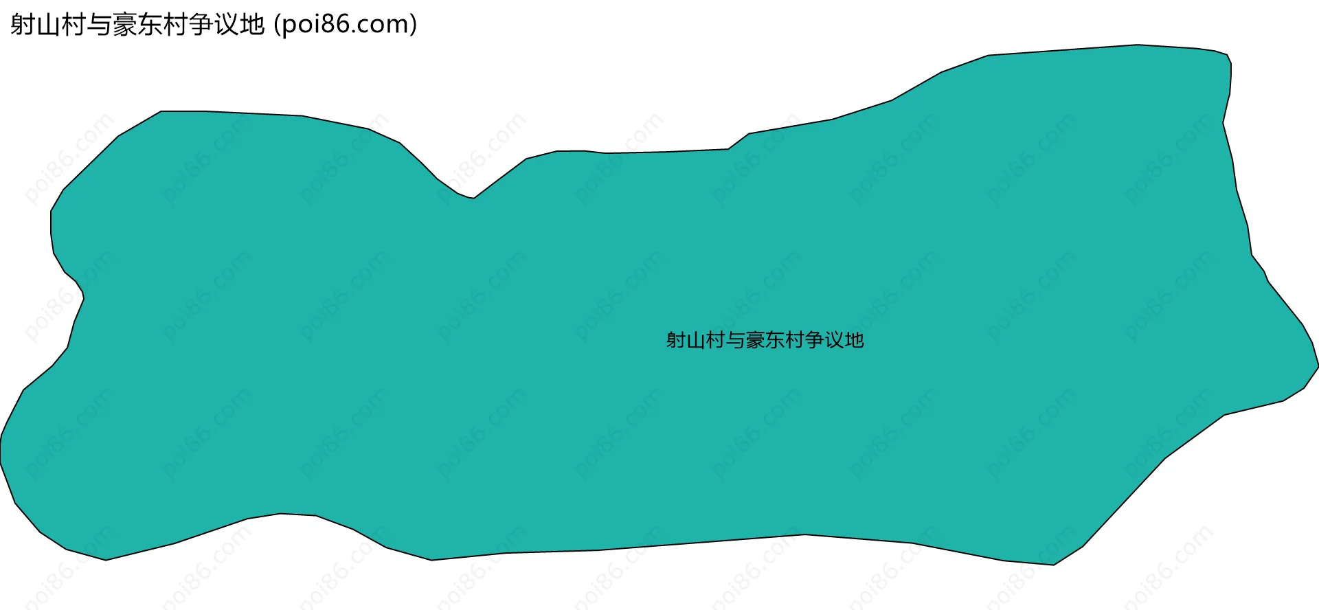 射山村与豪东村争议地边界地图