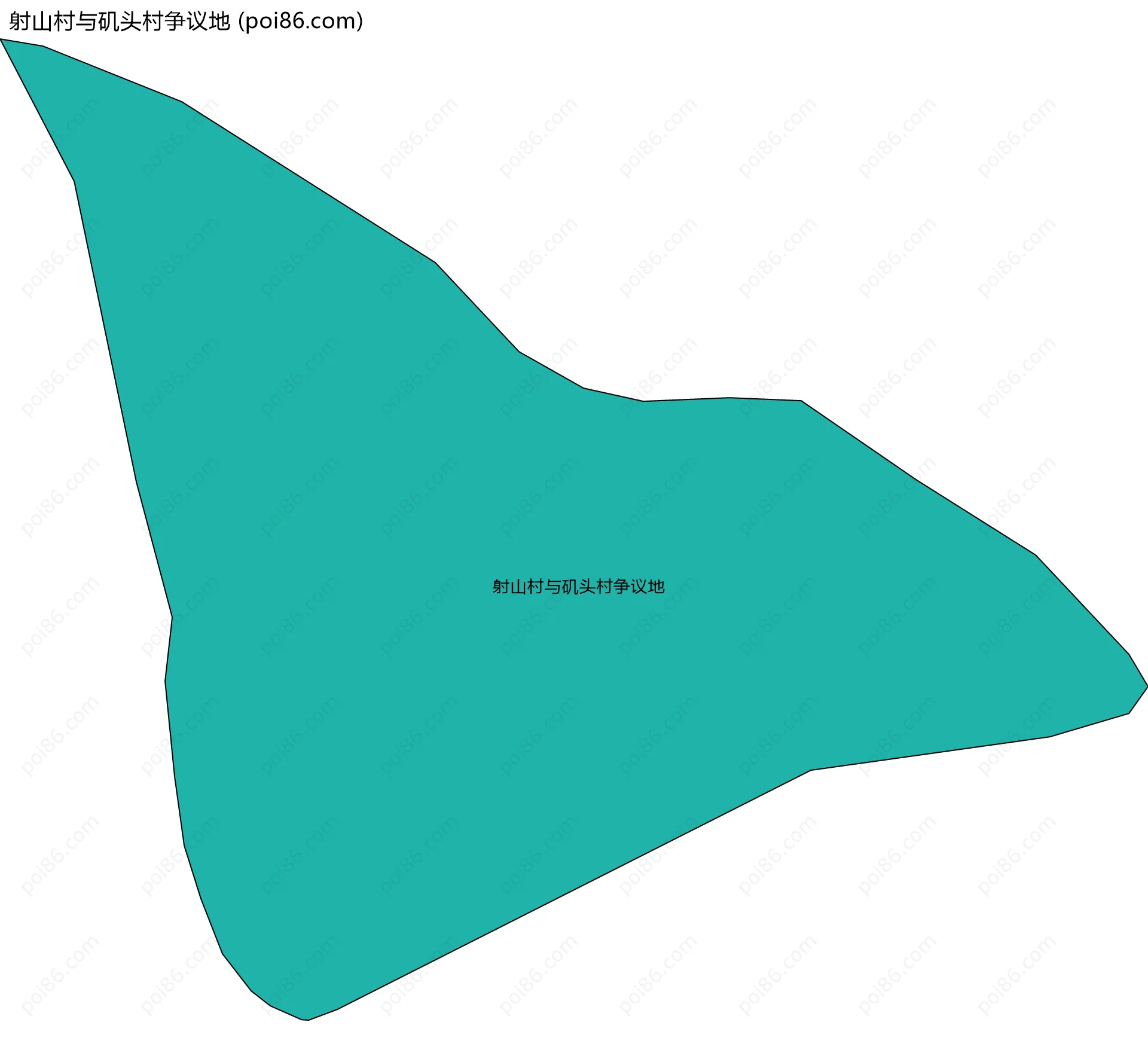 射山村与矶头村争议地边界地图