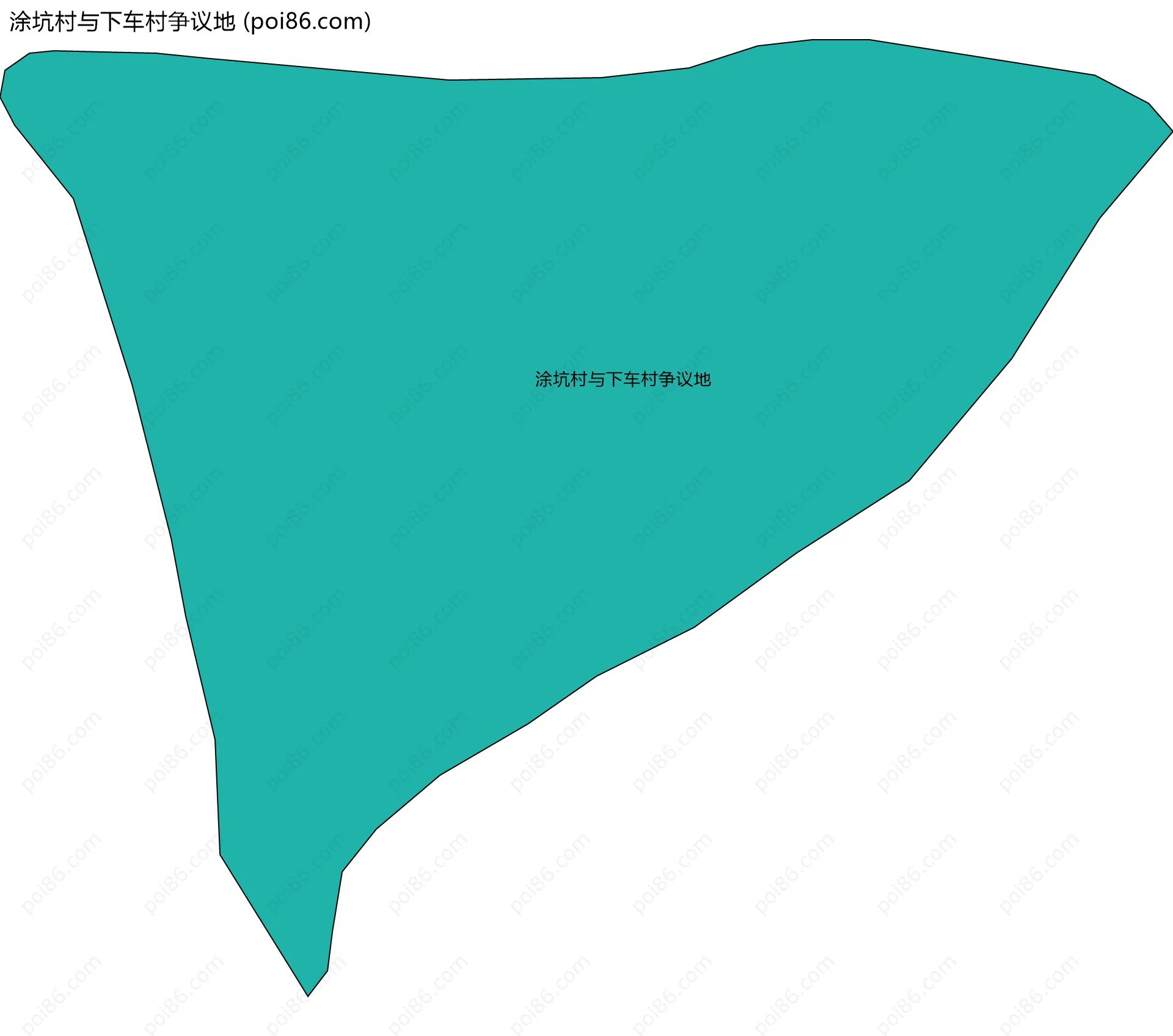 涂坑村与下车村争议地边界地图