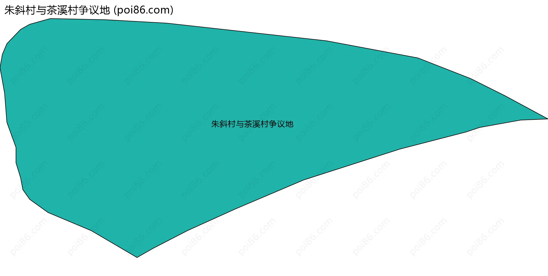 朱斜村与茶溪村争议地边界地图