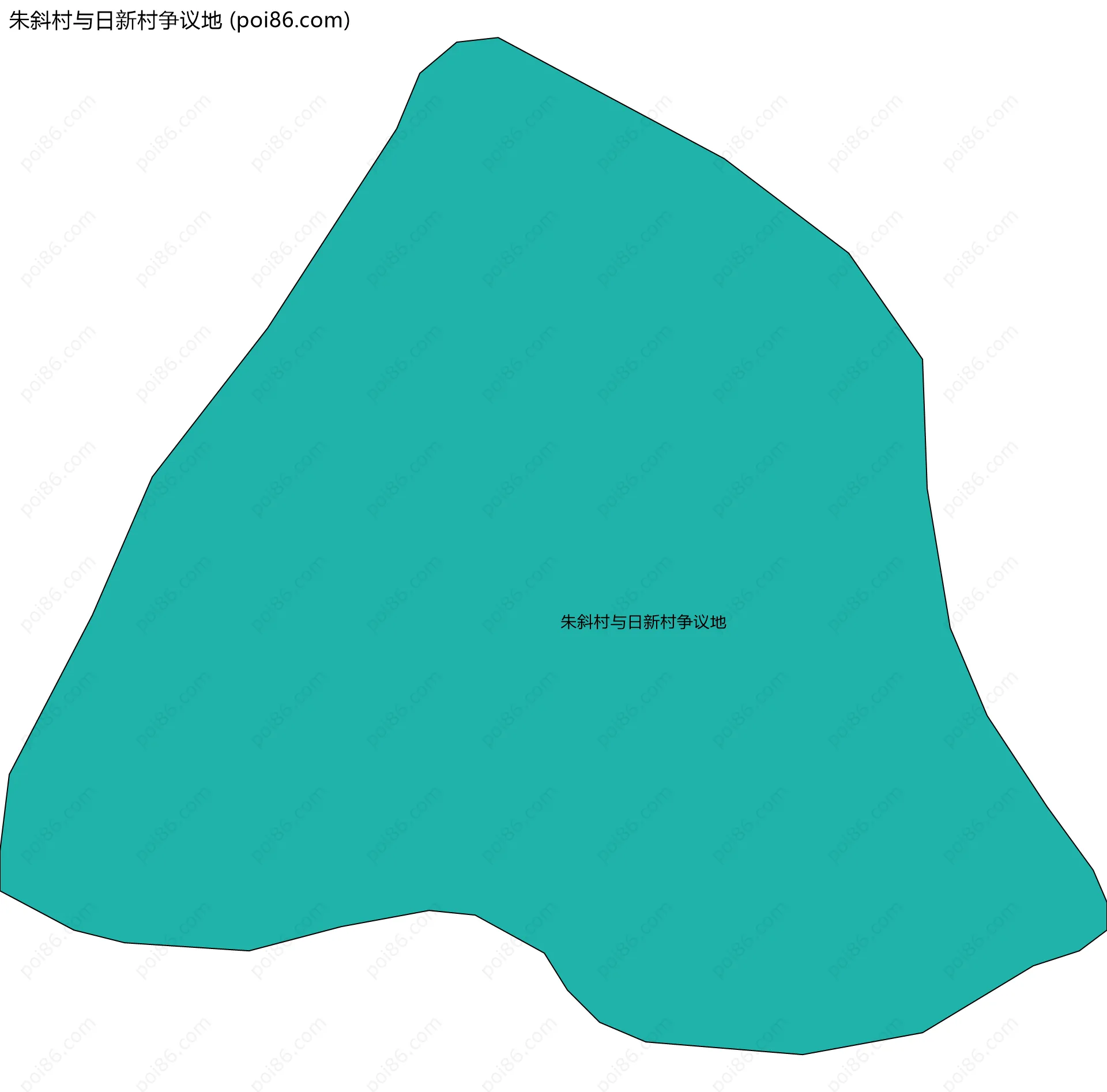 朱斜村与日新村争议地边界地图