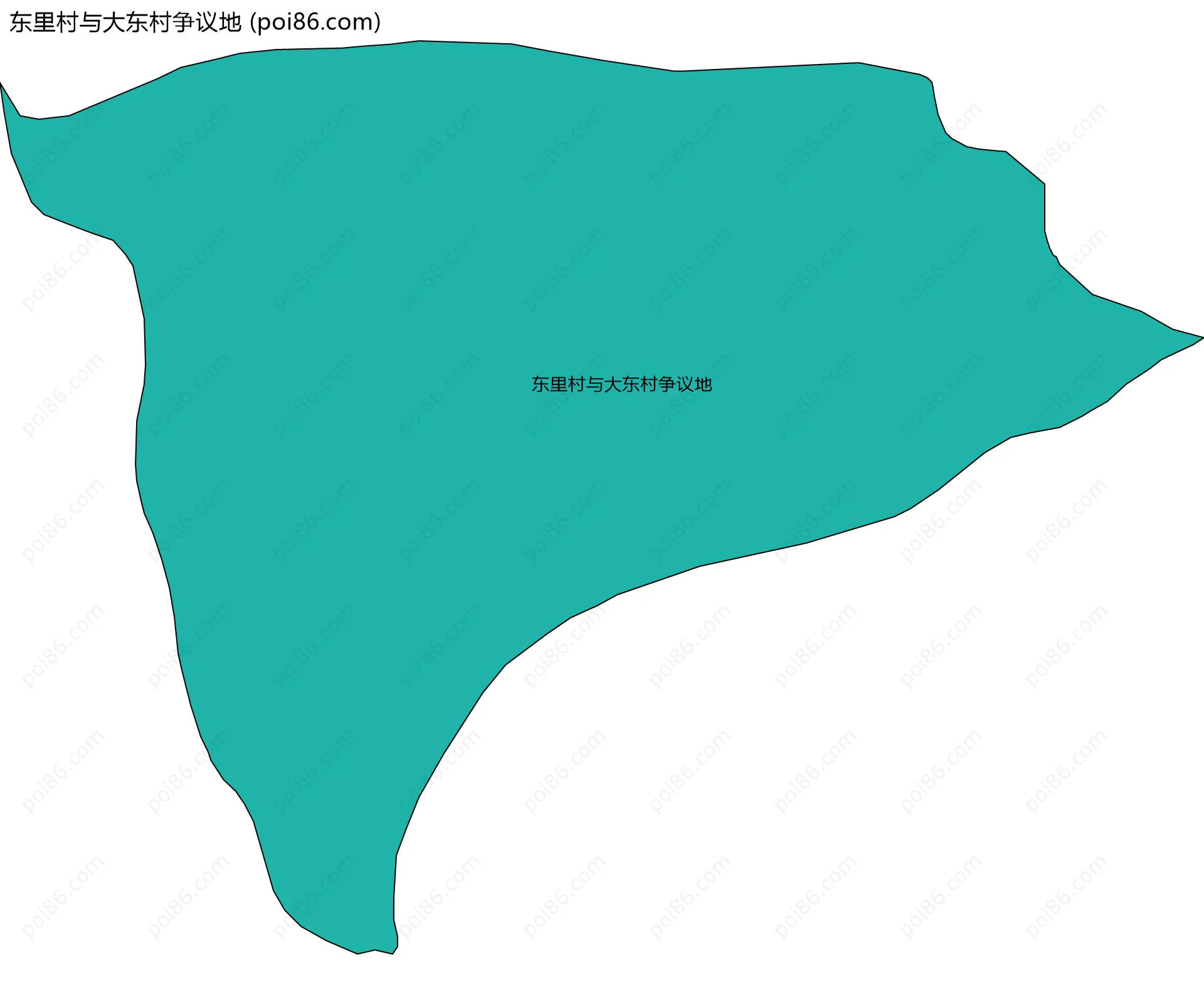 东里村与大东村争议地边界地图