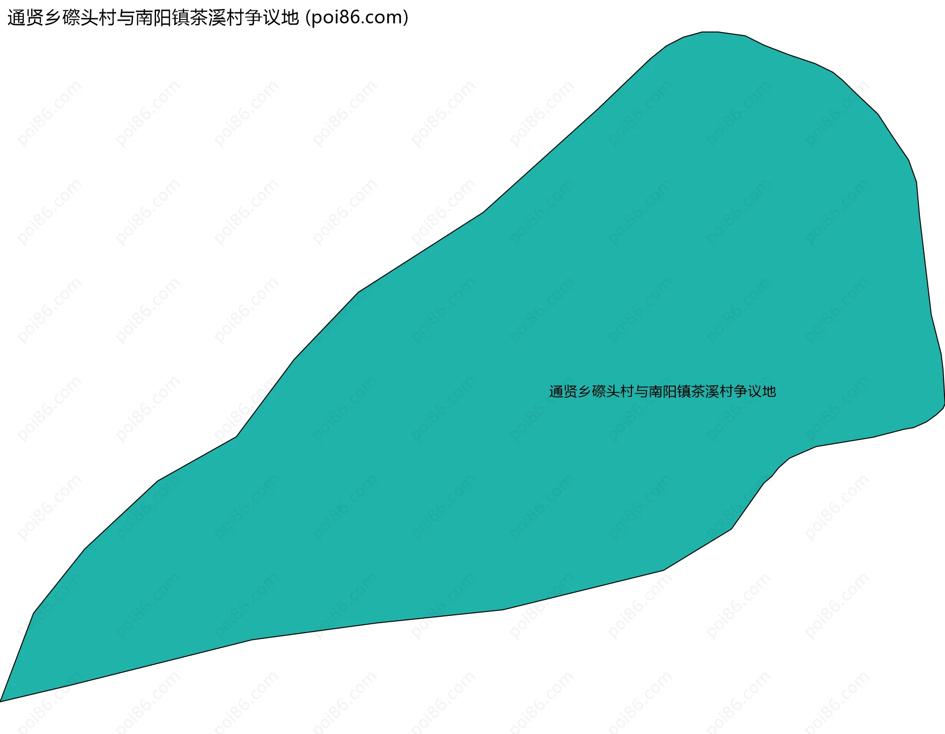 通贤乡磜头村与南阳镇茶溪村争议地边界地图