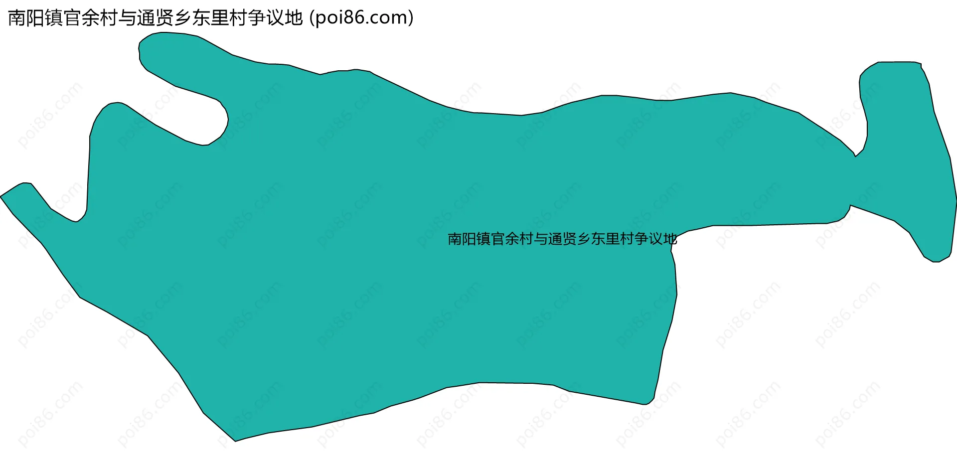 南阳镇官余村与通贤乡东里村争议地边界地图