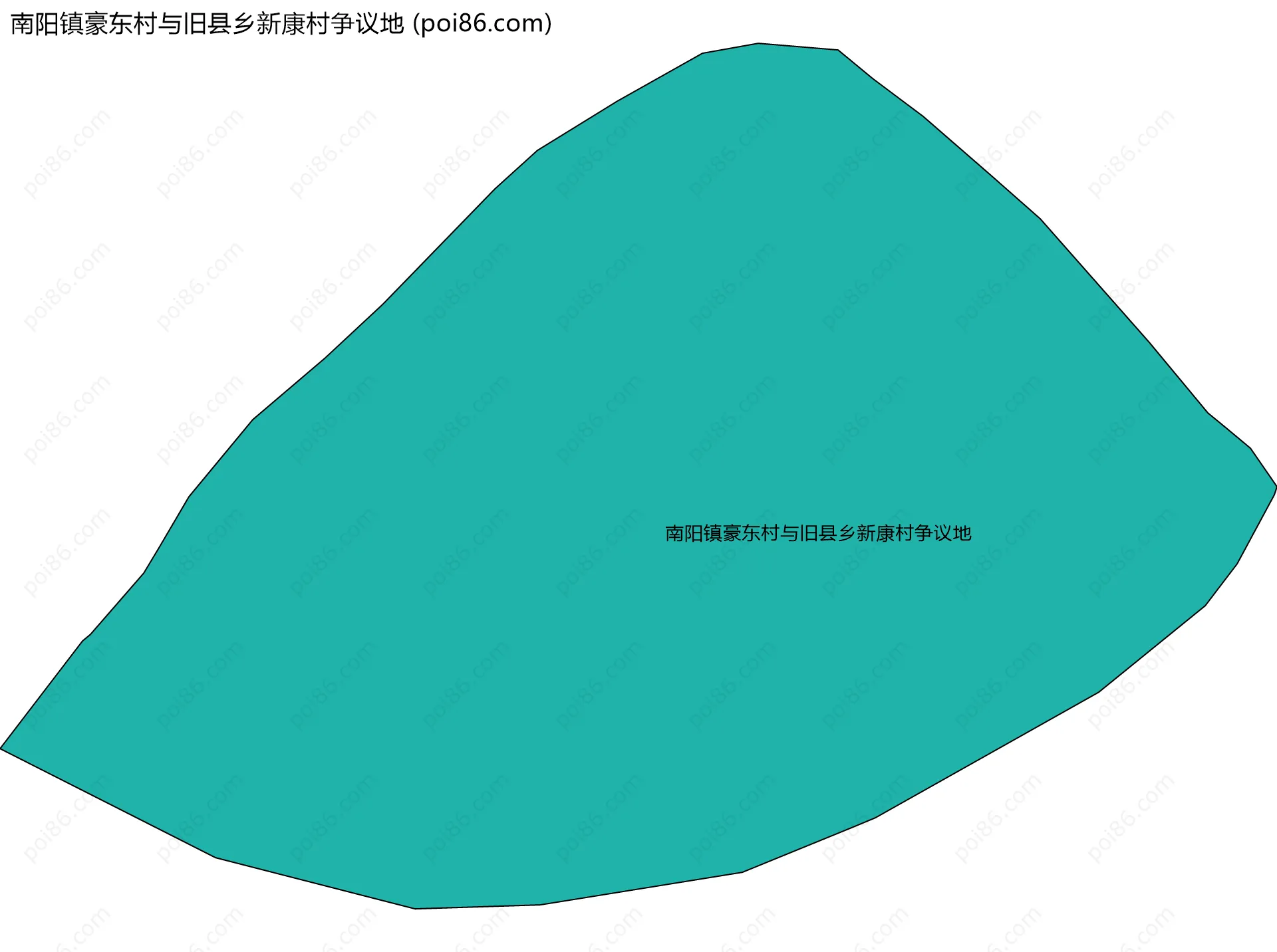 南阳镇豪东村与旧县乡新康村争议地边界地图