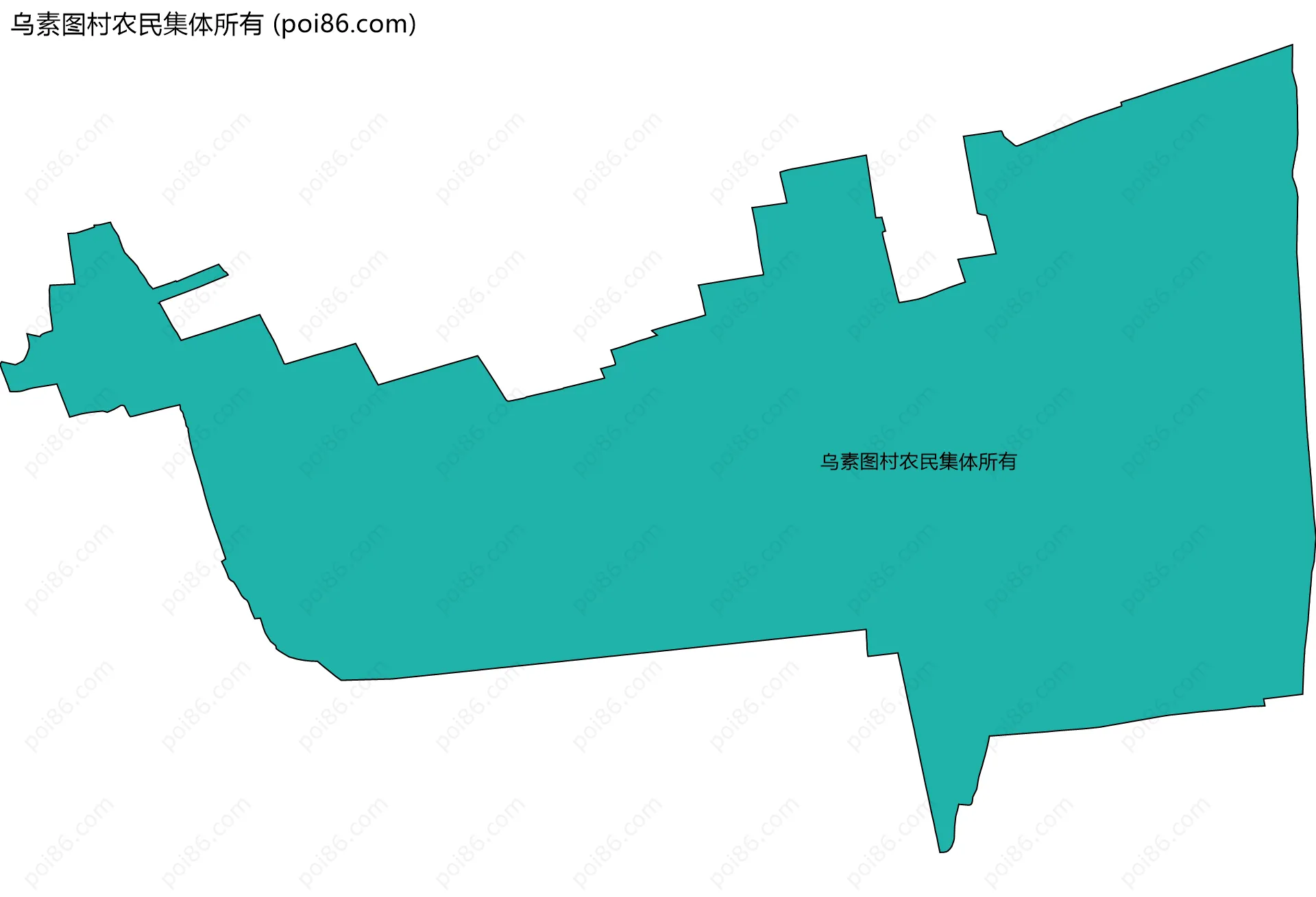 乌素图村农民集体所有边界地图