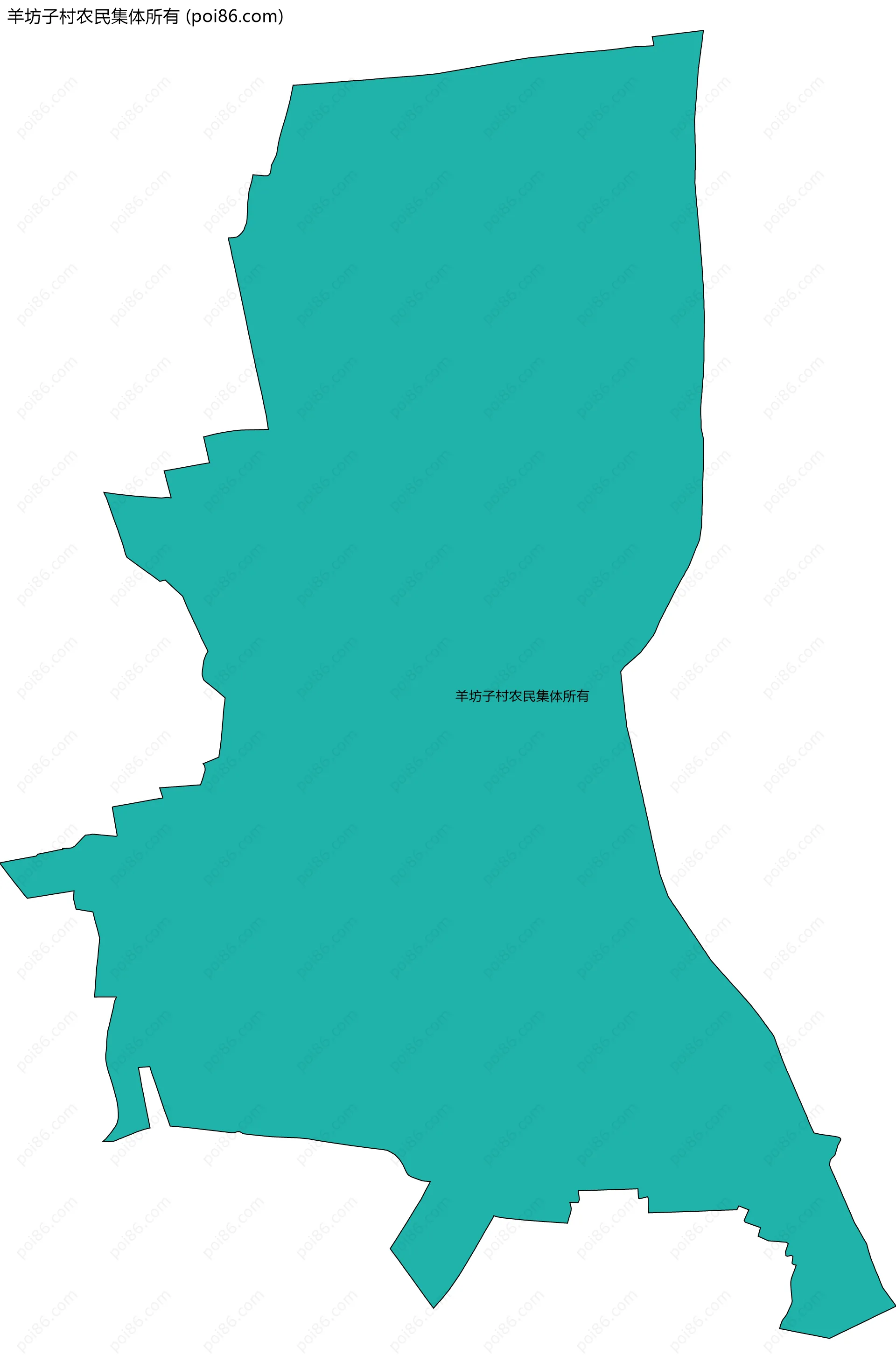 羊坊子村农民集体所有边界地图