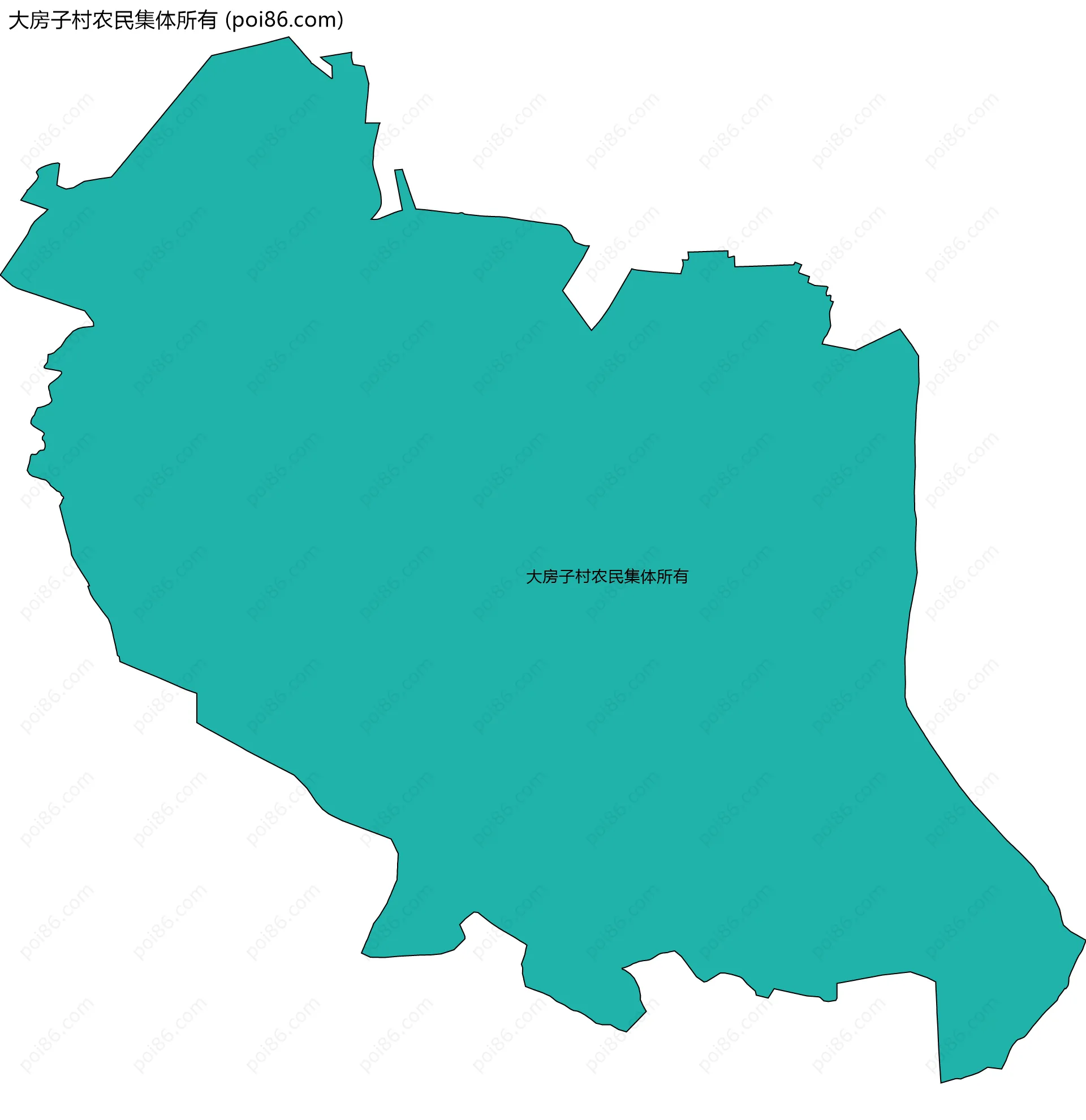 大房子村农民集体所有边界地图